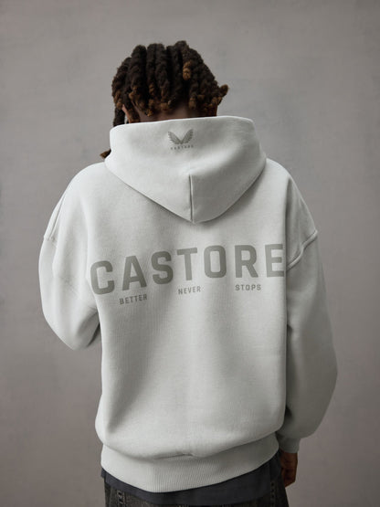 Dsiney Kidz - Castore Light Grey Logo Oversized Heavyweight Cotton Hoodie image 1