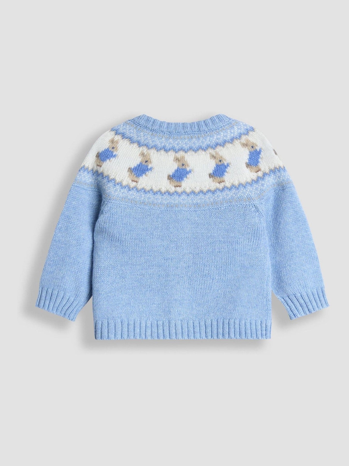 Dsiney Kidz - JoJo Maman Bébé Blue Peter Rabbit™ Fairisle Knit Cardigan & Bottom Set image 3