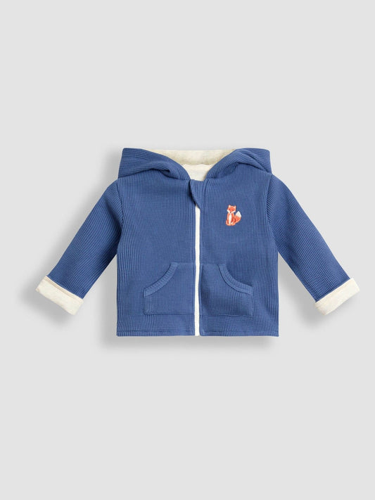 JoJo Maman Bébé Blue Fox 3-Piece Hoodie, Jogger & Body Set image 2