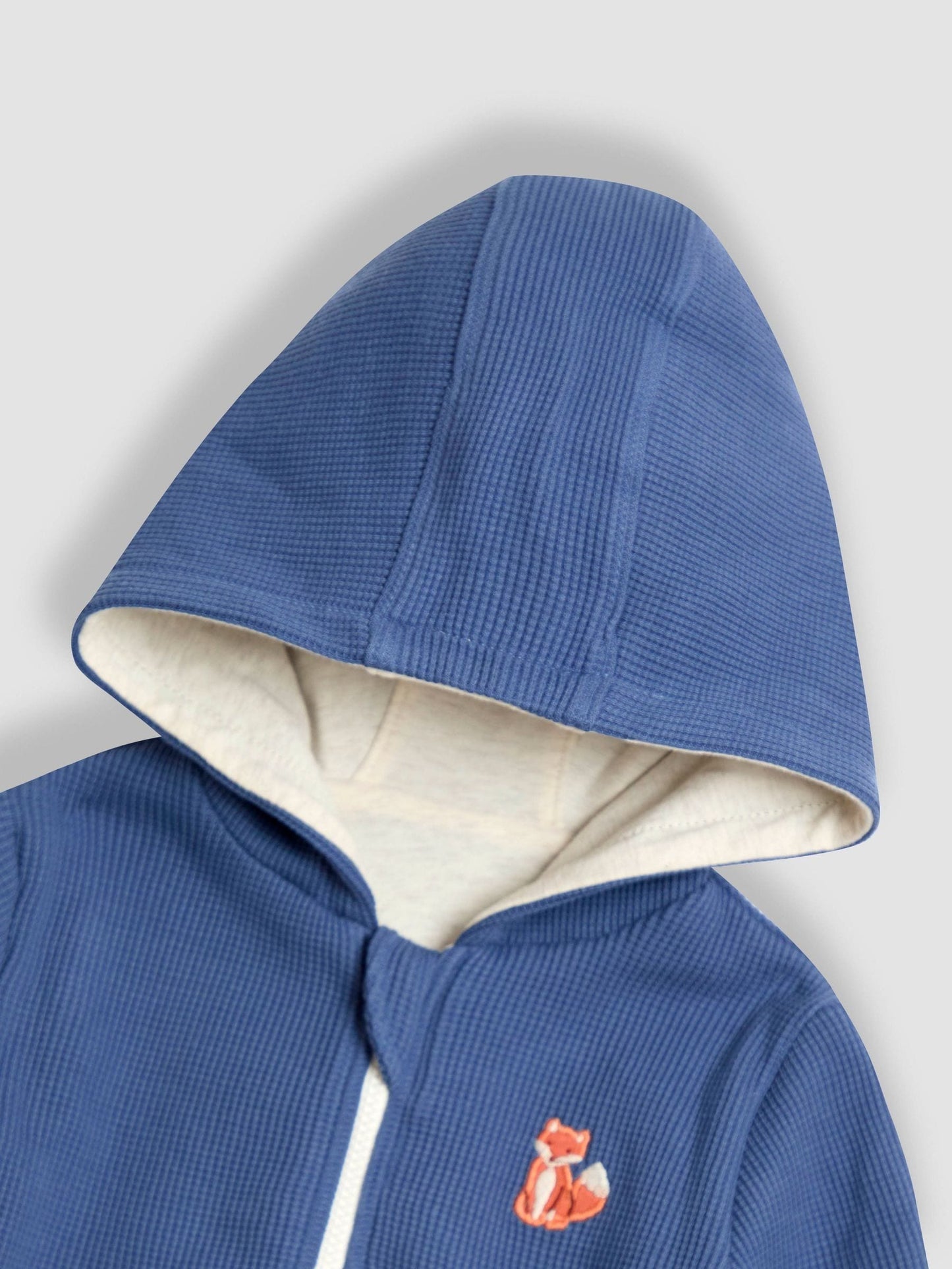 JoJo Maman Bébé Blue Fox 3-Piece Hoodie, Jogger & Body Set image 3