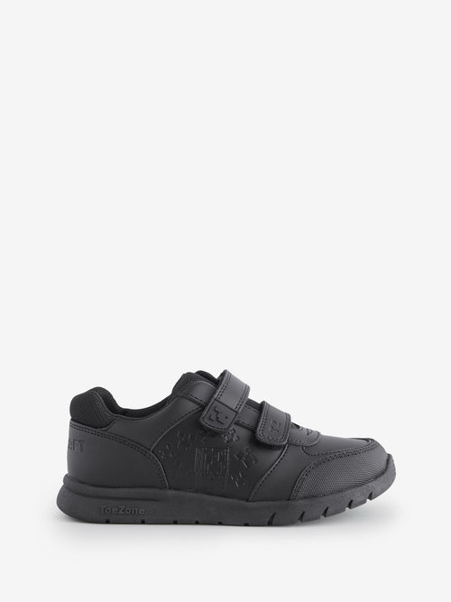 Toezone Black Minecraft Rip Tape School Shoes image 1