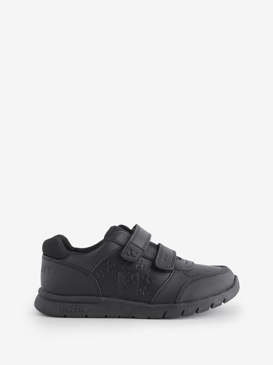 Toezone Black Minecraft Rip Tape School Shoes image 1