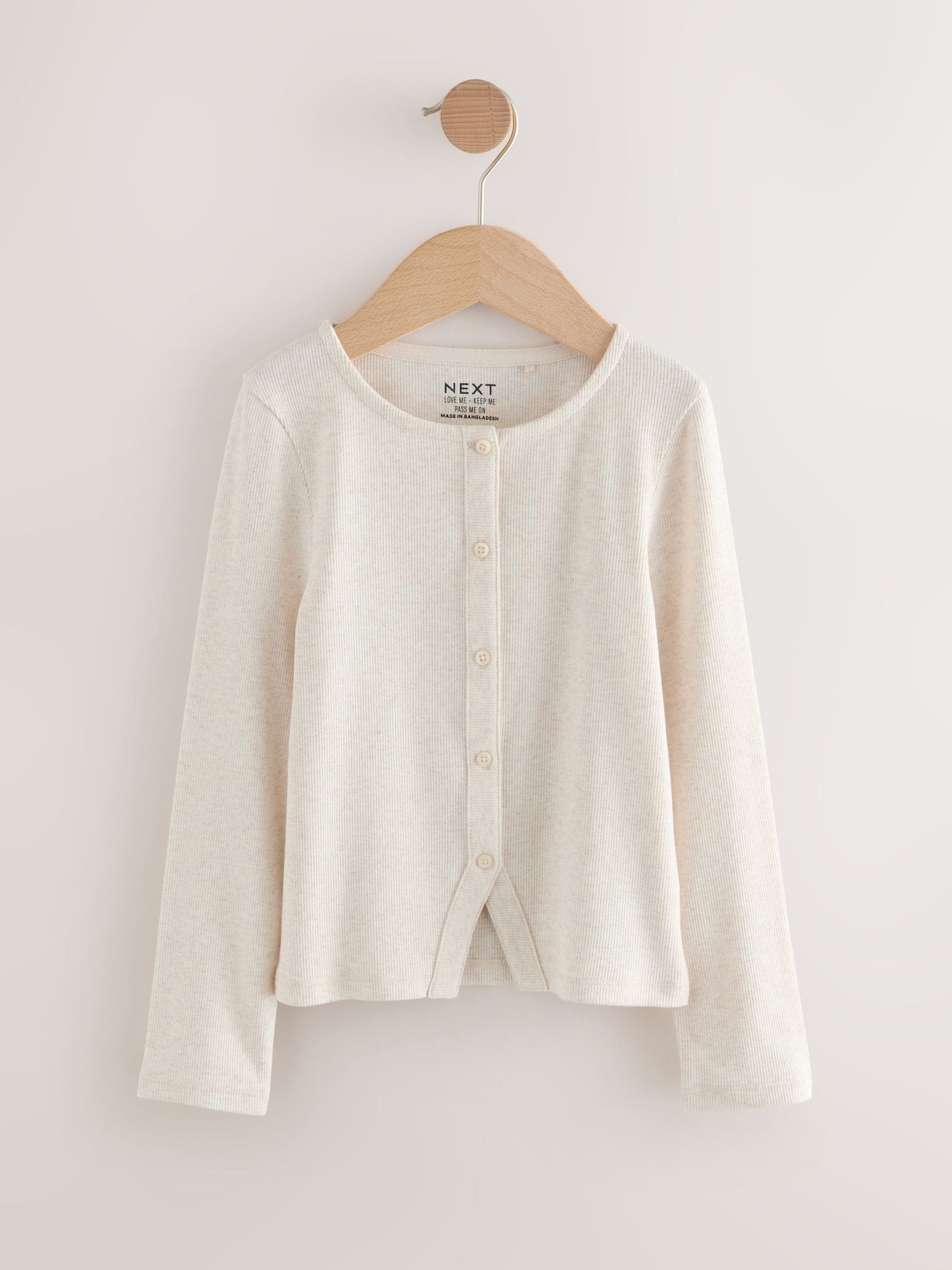Dsiney Kidz - Oatmeal Long Sleeve Ribbed Cardigan (3-16yrs) image 4
