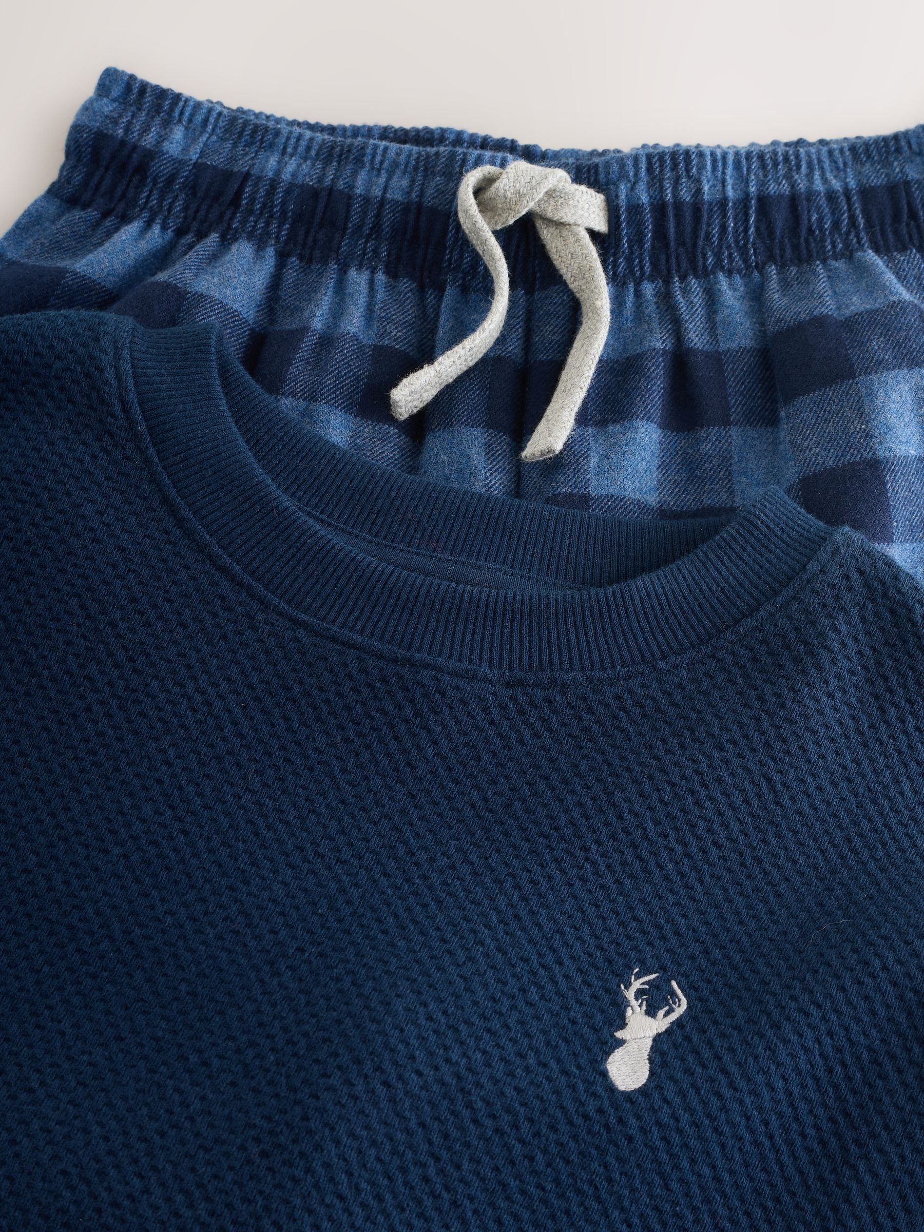 Blue/Navy Single Woven Pyjamas (4-16yrs) image 4