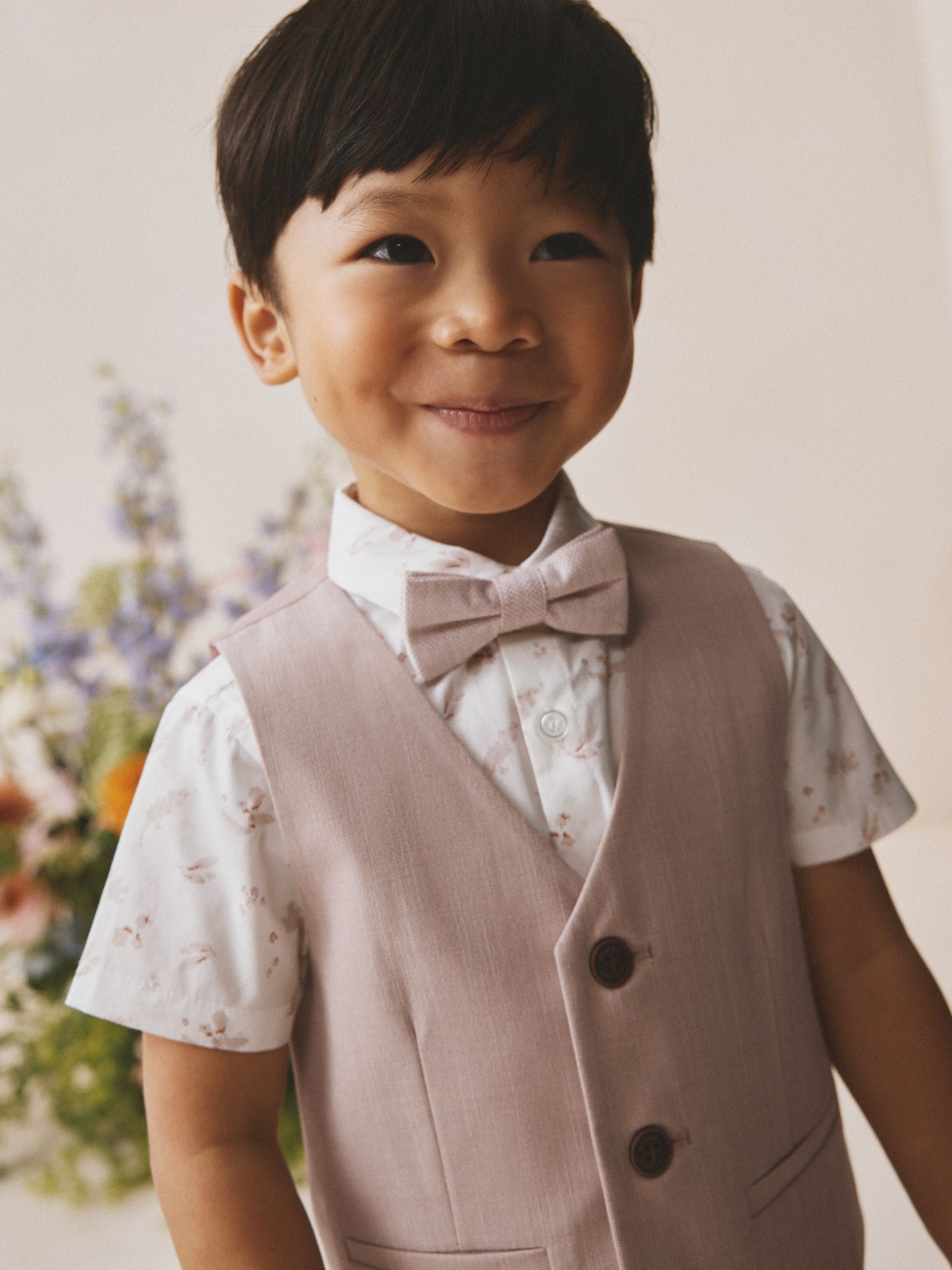 Pink Waistcoat, Shirt, Shorts & Tie Set (3mths-9yrs) image 4