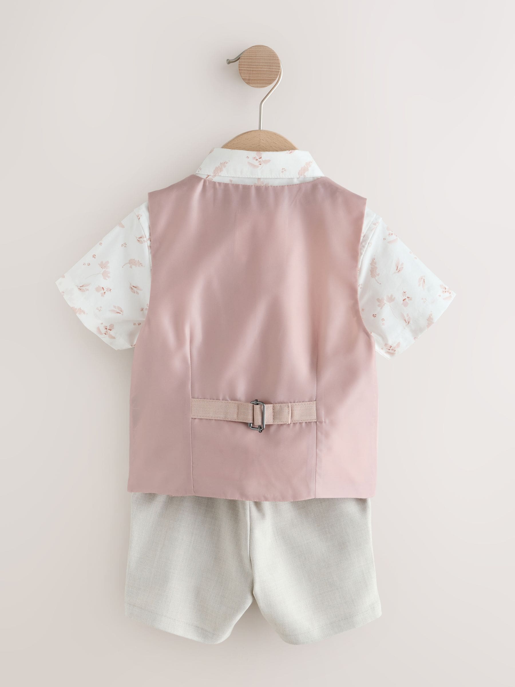 Pink Waistcoat, Shirt, Shorts & Tie Set (3mths-9yrs) image 6