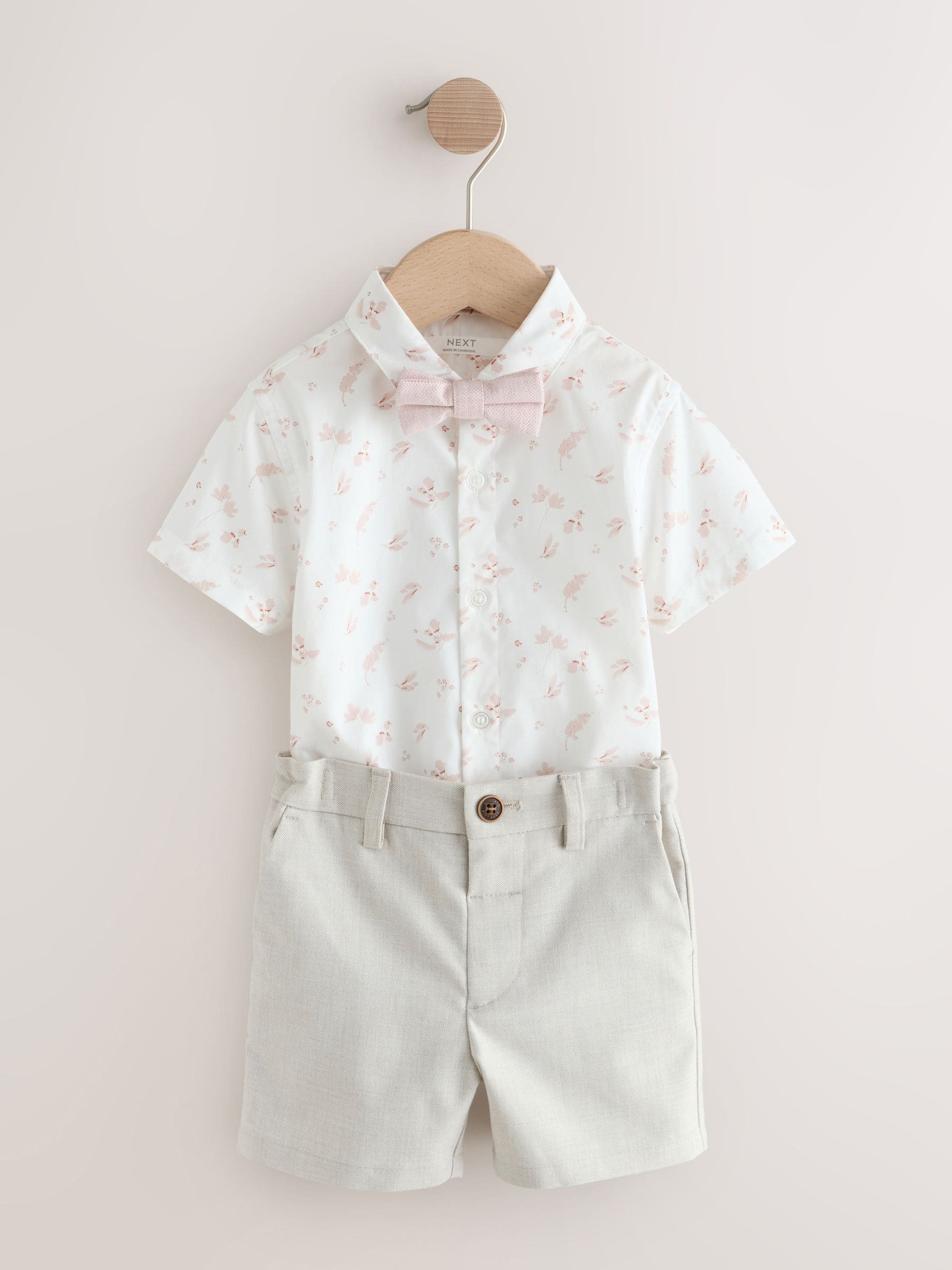 Pink Waistcoat, Shirt, Shorts & Tie Set (3mths-9yrs) image 7
