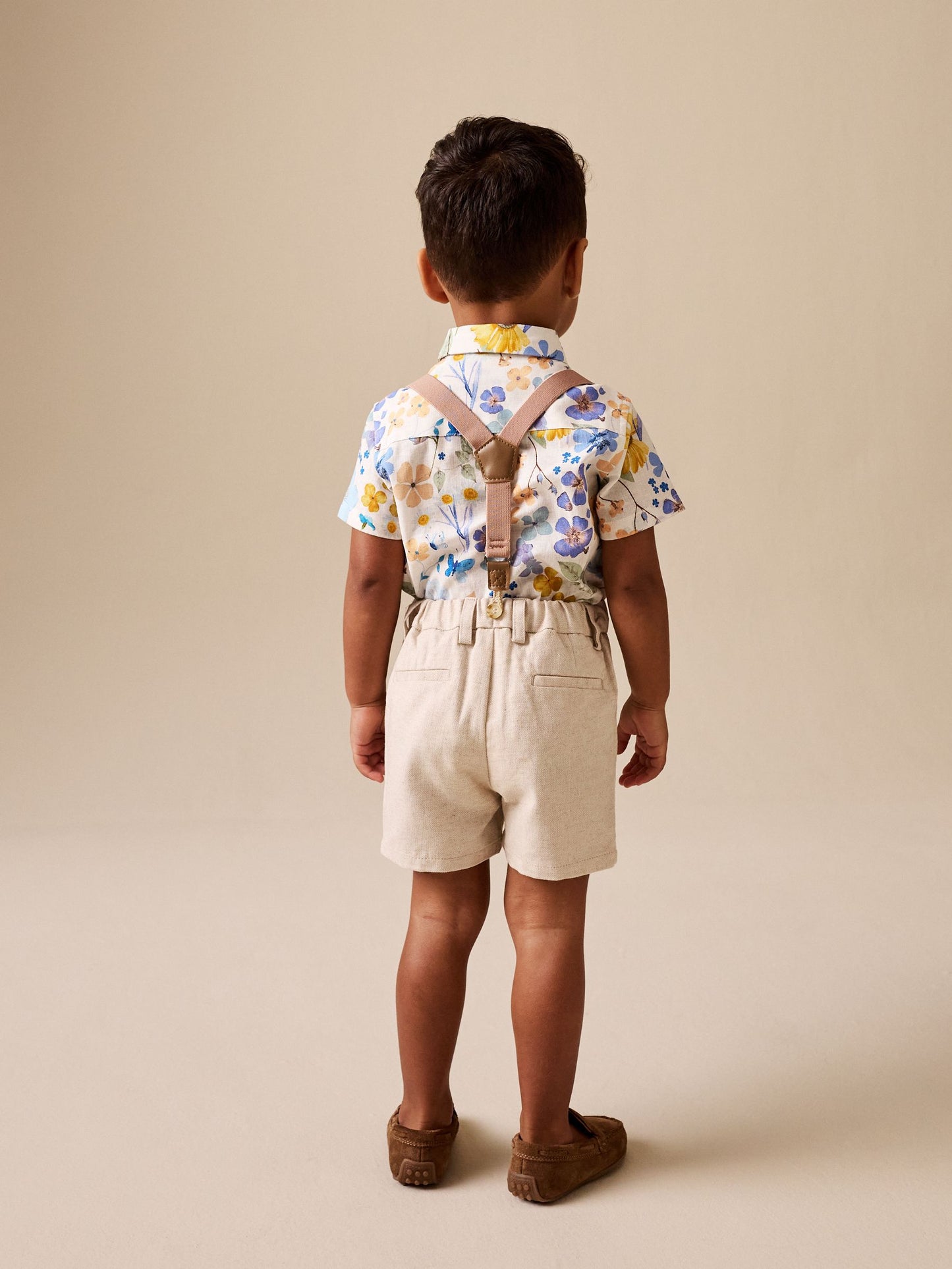 Floral Printed Shirt Short & Braces Set (3mths-9yrs) image 4