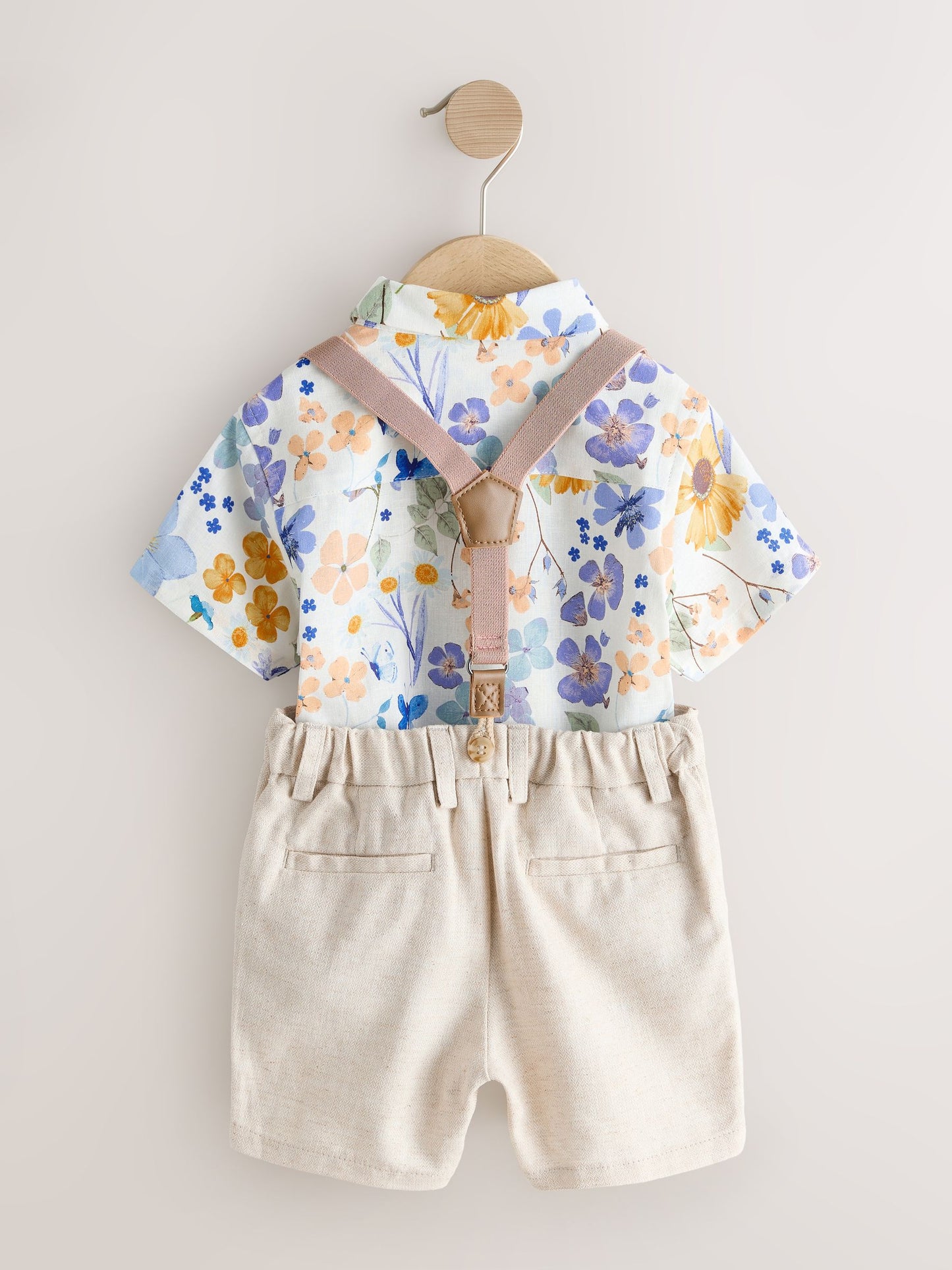 Floral Printed Shirt Short & Braces Set (3mths-9yrs) image 8