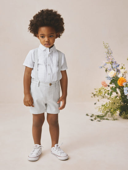 Grey Shirt, Shorts & Braces Set (3mths-9yrs) image 1