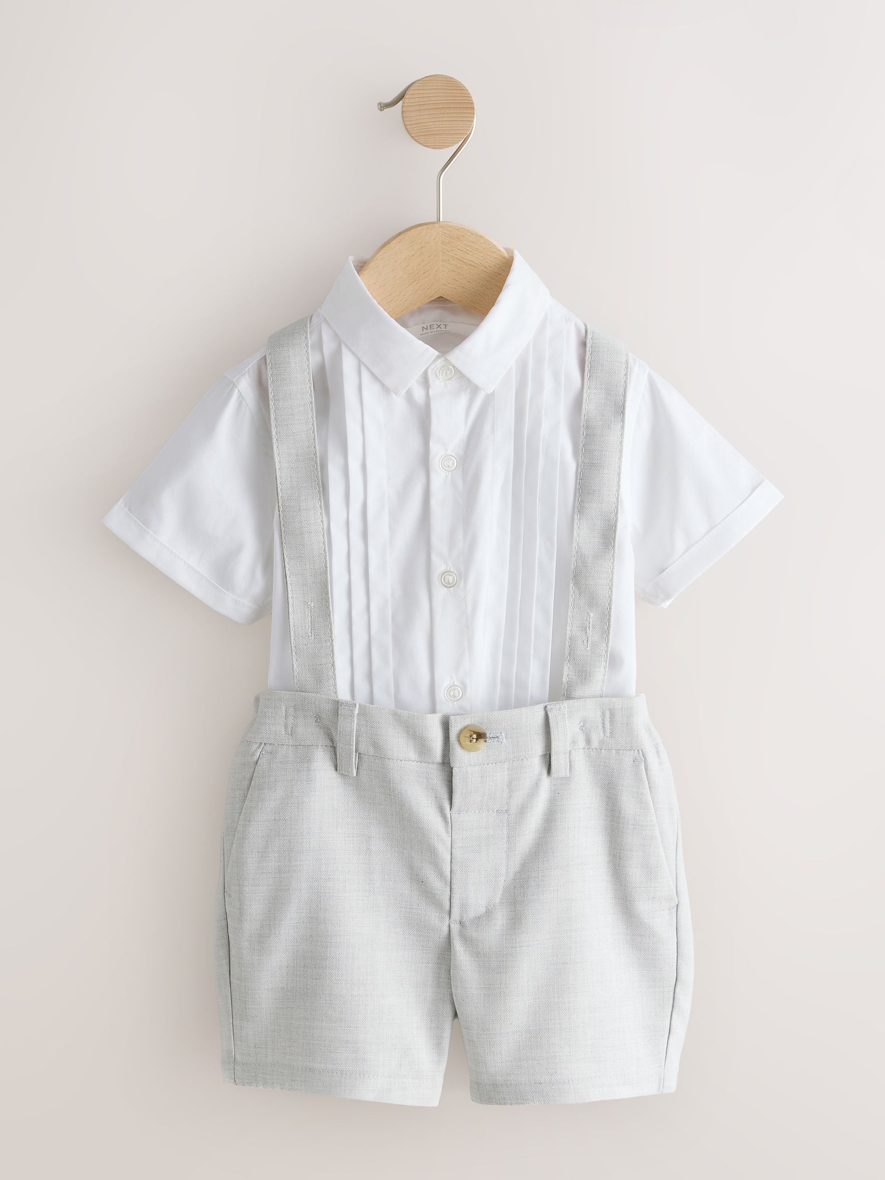 Grey Shirt, Shorts & Braces Set (3mths-9yrs) image 5