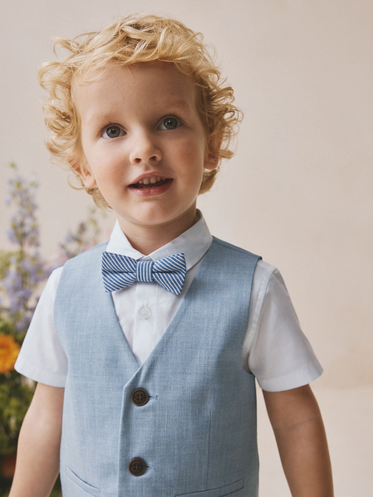 Blue Waistcoat, Shirt, Shorts & Tie Set (3mths-9yrs) image 4