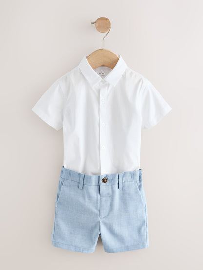 Blue Waistcoat, Shirt, Shorts & Tie Set (3mths-9yrs) image 6