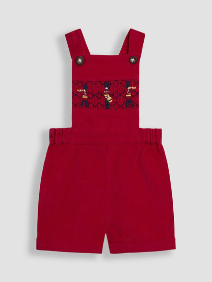 JoJo Maman Bébé Red 2-Piece Smocked Dungarees & Bodysuit Set image 4