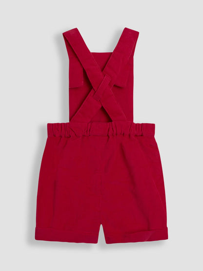 JoJo Maman Bébé Red 2-Piece Smocked Dungarees & Bodysuit Set image 5