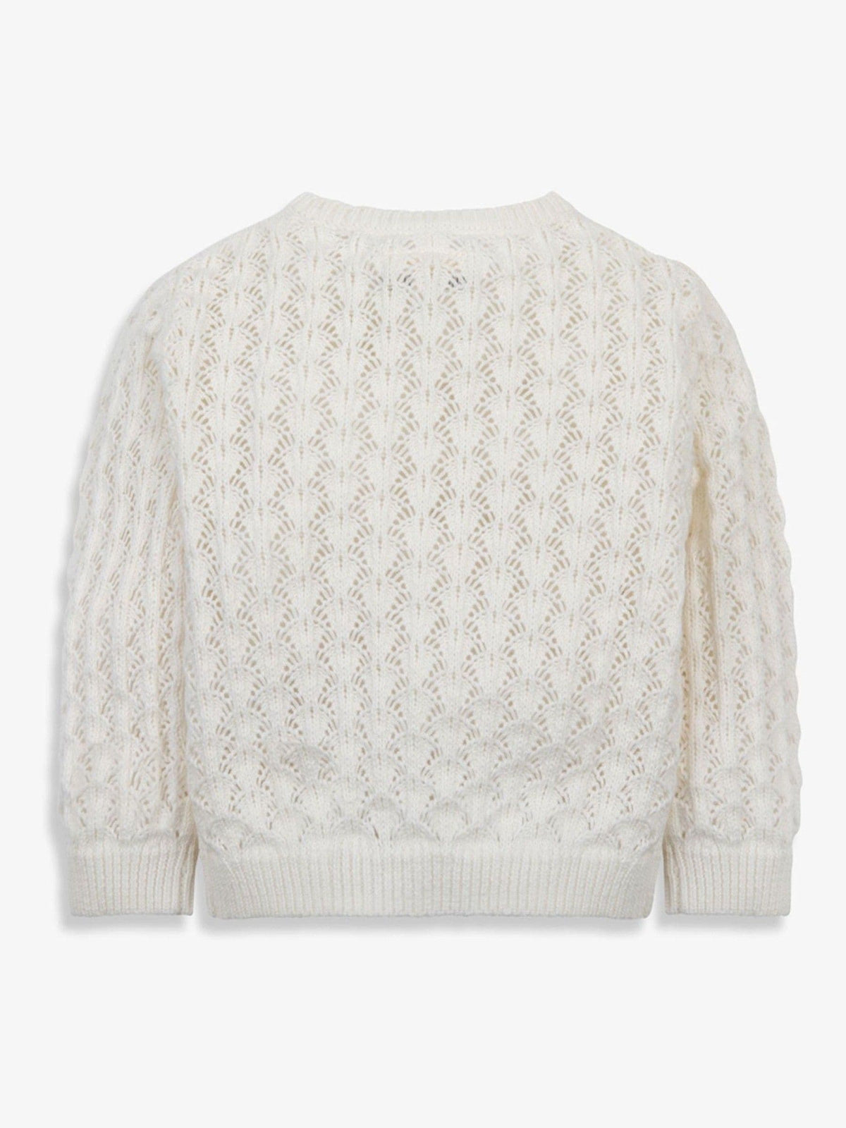 Dsiney Kidz - The Little Tailor Cream 100% Cotton Scallop Design Pointelle Cardigan image 5