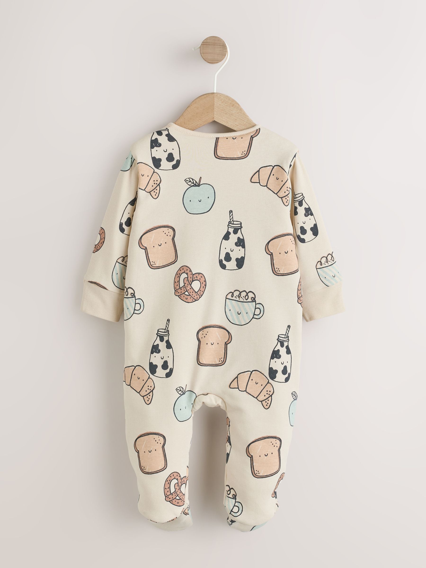 Ecru Breakfast Club 2.5 TOG Wadded Baby Sleepsuit image 6