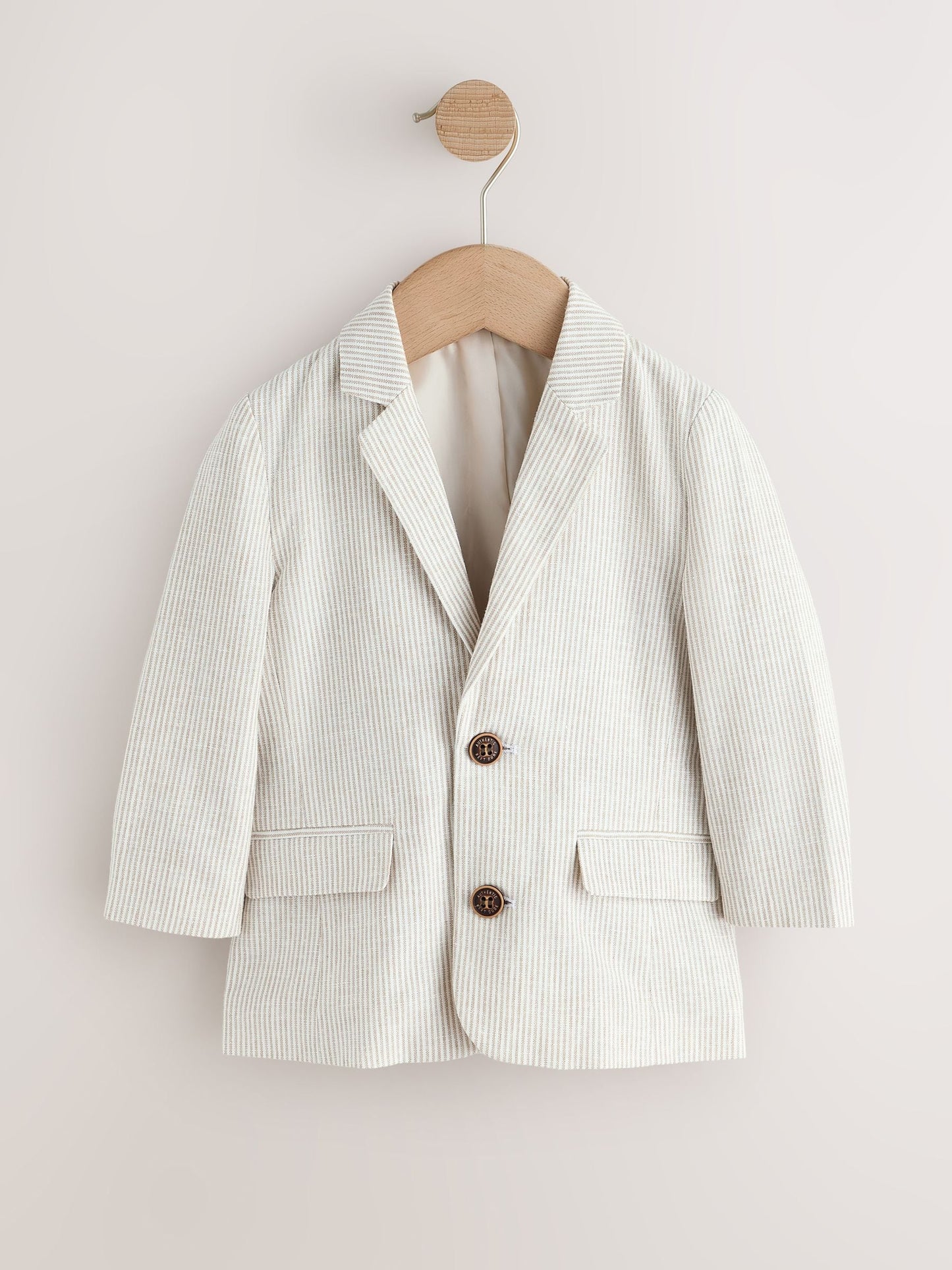 Neutral Stripe Linen Blend Blazer (3mths-9yrs) image 1