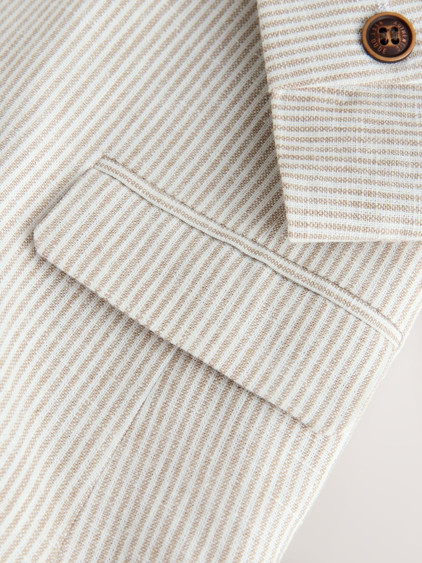 Neutral Stripe Linen Blend Blazer (3mths-9yrs) image 3