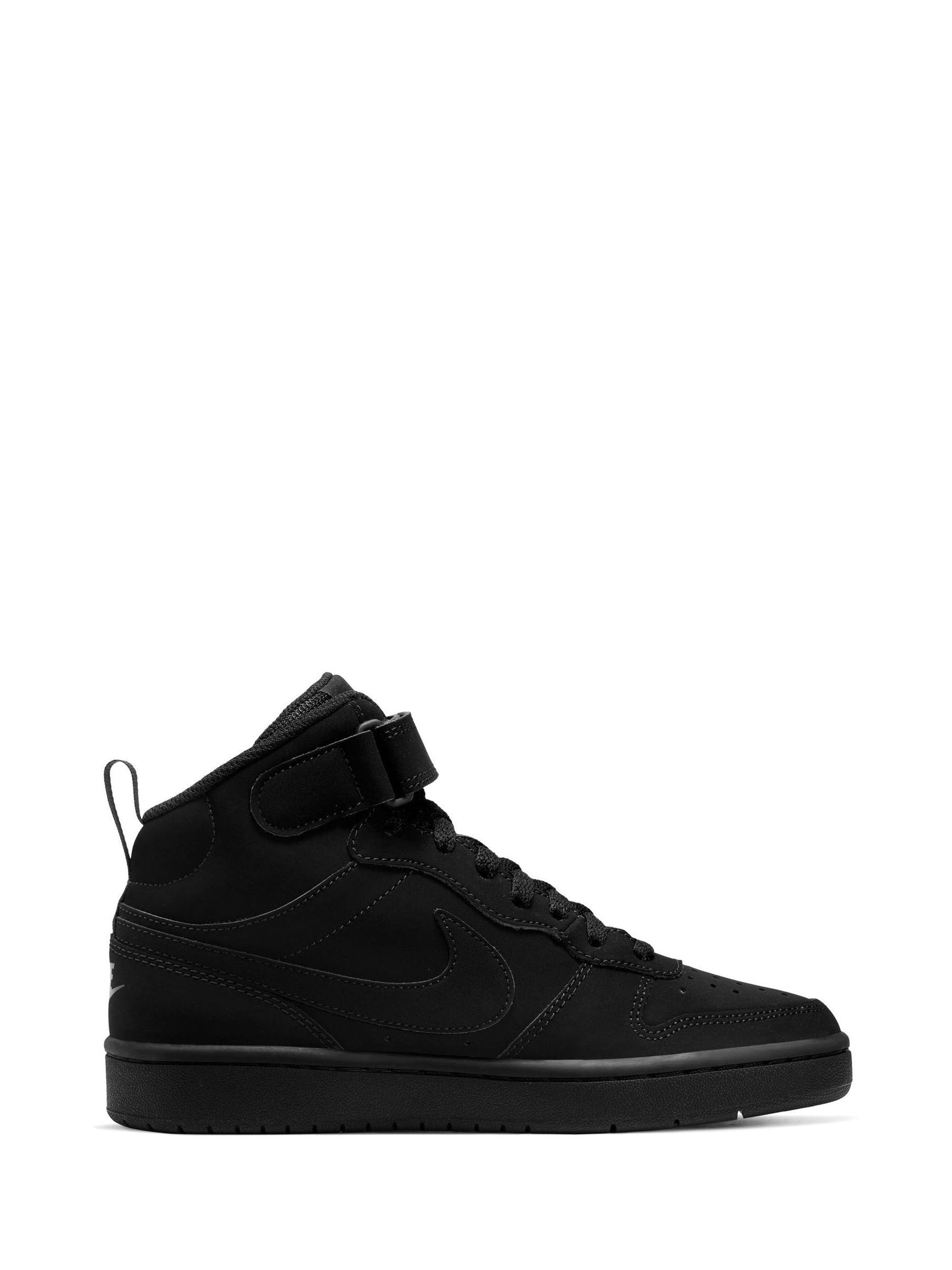 Nike Black Suede Youth Court Borough Mid 2 Trainers image 3