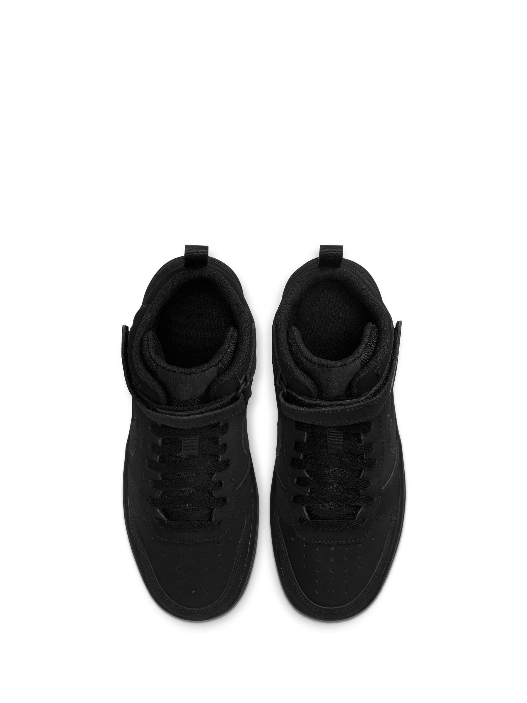 Nike Black Suede Youth Court Borough Mid 2 Trainers image 6