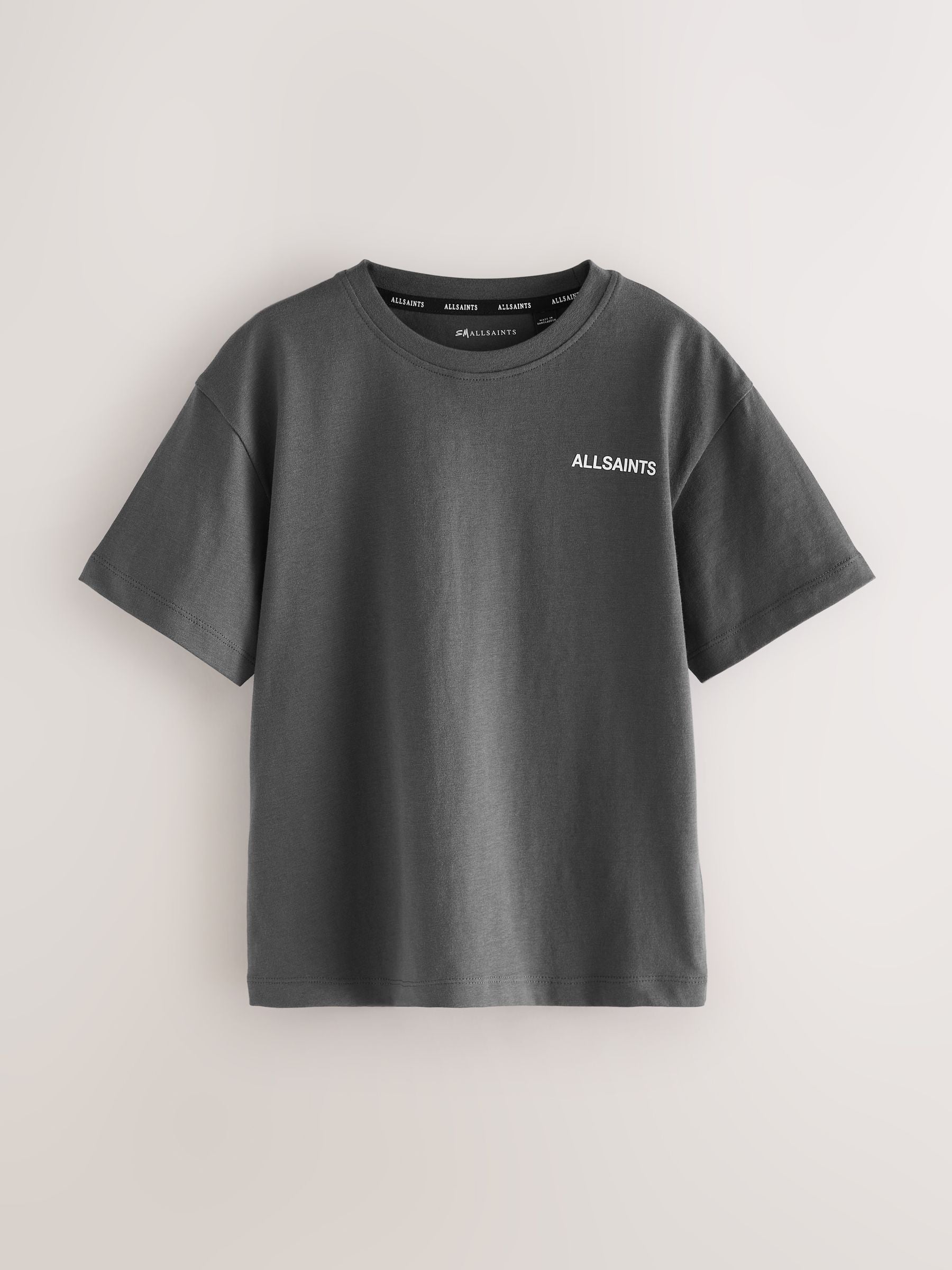 Dsiney Kidz - smALLSAINTS Black/Charcoal Grey Logo Crew Neck Relaxed T-Shirts 3 Pack image 2
