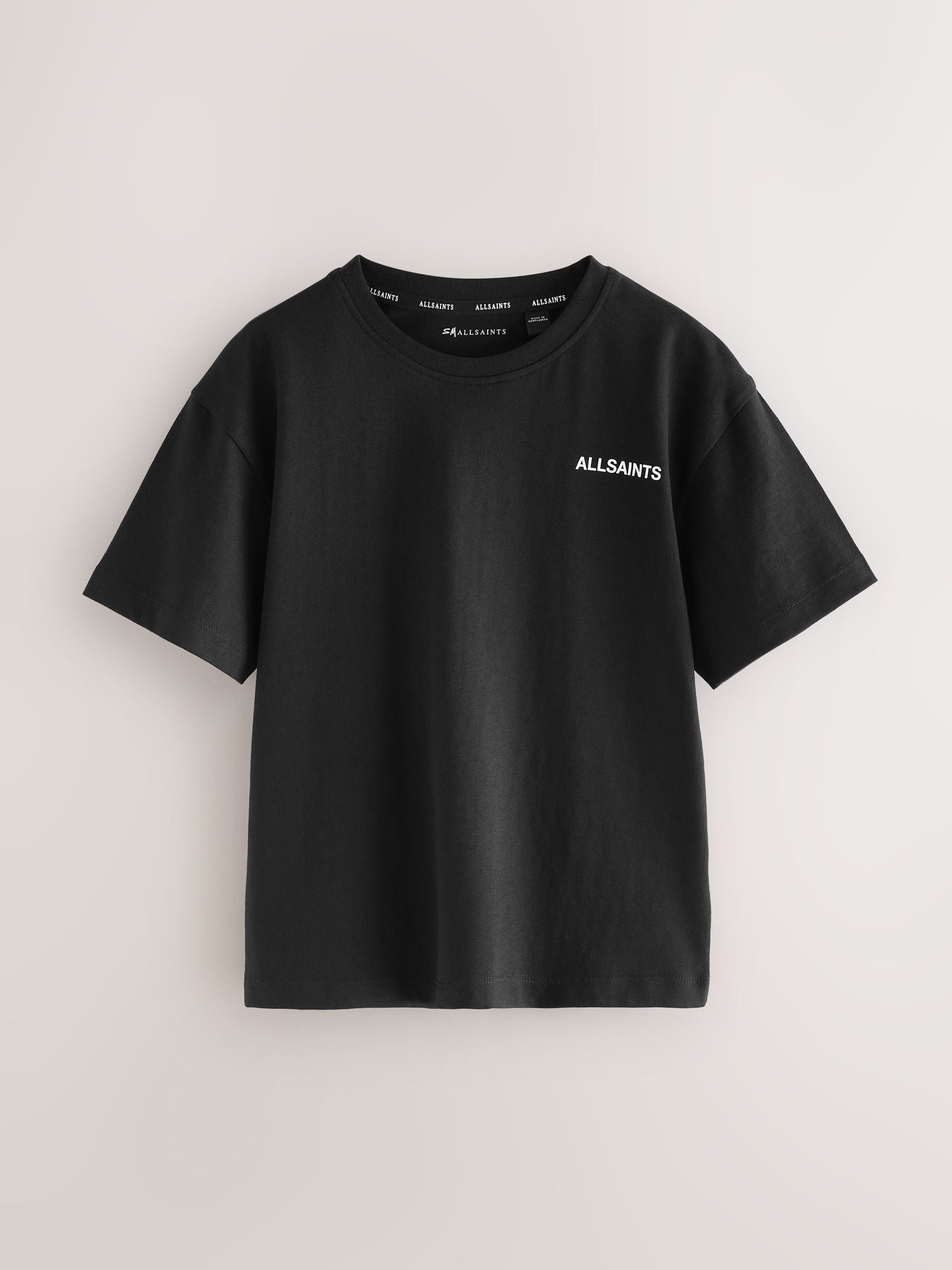 Dsiney Kidz - smALLSAINTS Black/Charcoal Grey Logo Crew Neck Relaxed T-Shirts 3 Pack image 4