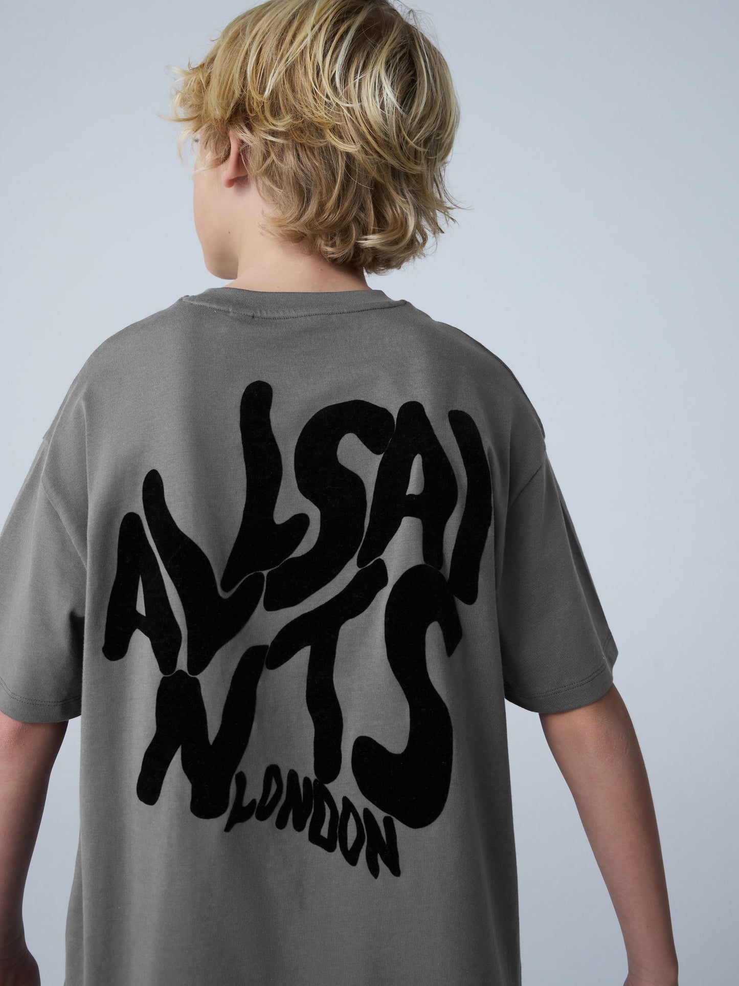 Dsiney Kidz - smALLSAINTS Charcoal Grey/Flocked Orlando T-Shirt and Sweat Shorts Set image 7