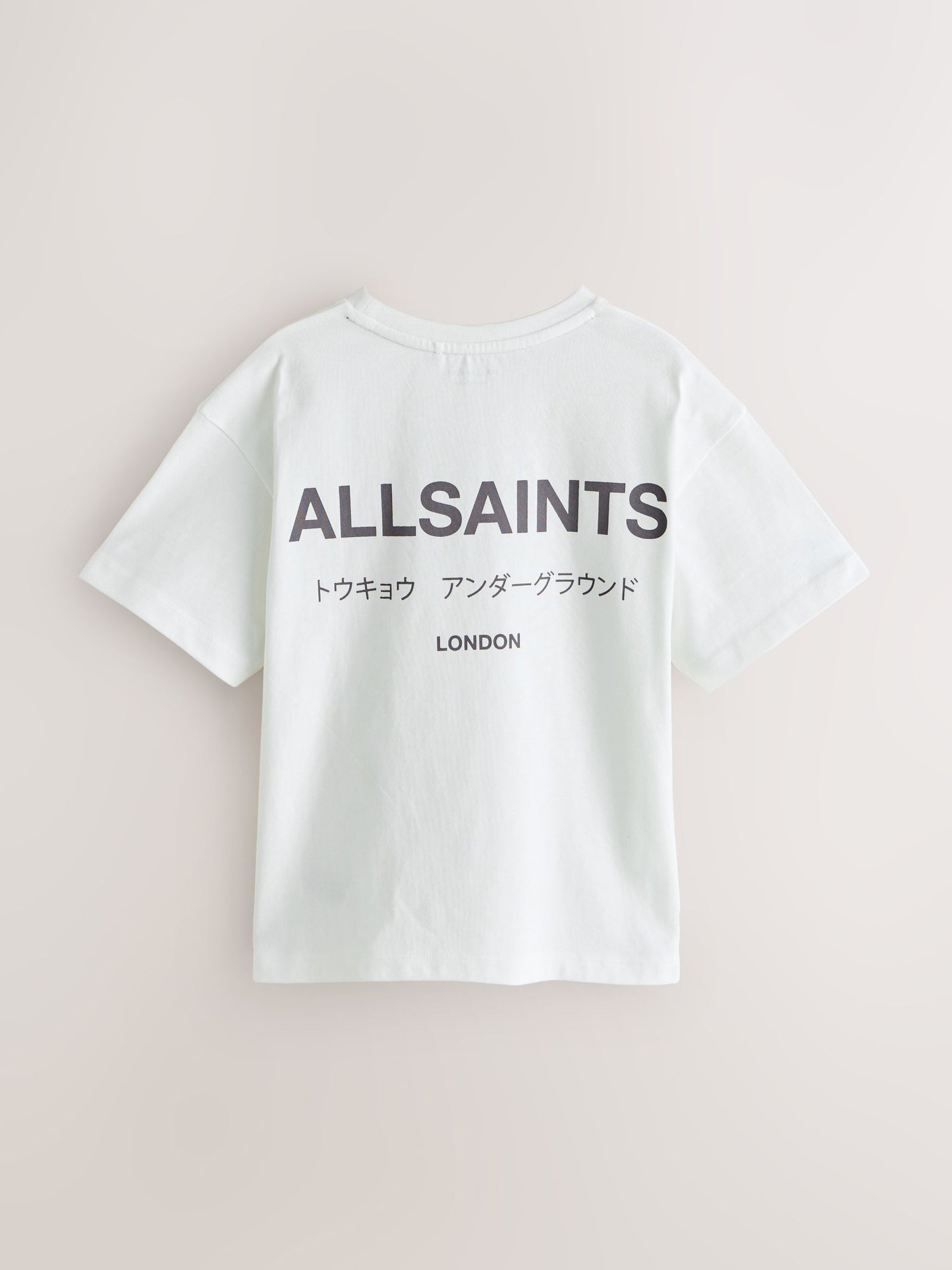 Dsiney Kidz - smALLSAINTS White/Grey Oversized Underground Crew Neck Cotton T-Shirt image 6