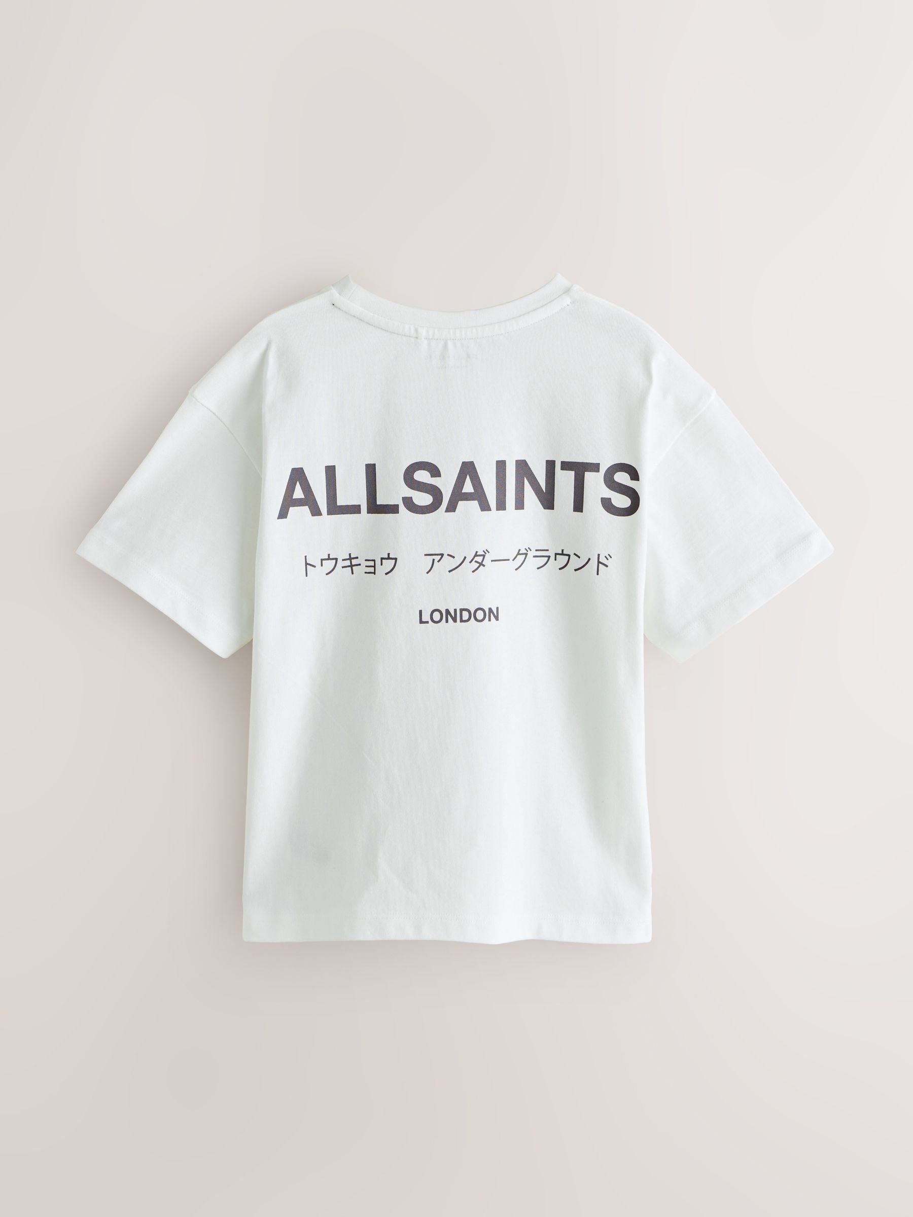 Dsiney Kidz - smALLSAINTS White/Grey Oversized Underground Crew Neck Cotton T-Shirt image 6