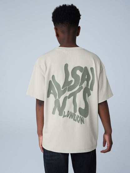 Dsiney Kidz - smALLSAINTS Grey/Flocked Oversized Orlando Logo Crew Neck T-Shirt image 2