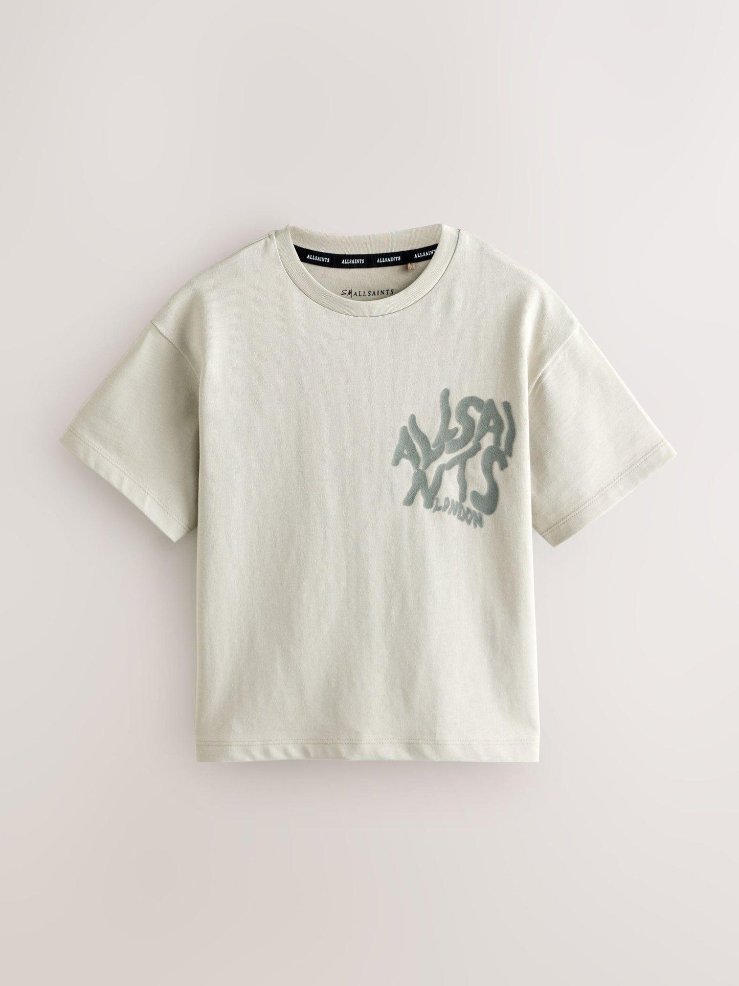 Dsiney Kidz - smALLSAINTS Grey/Flocked Oversized Orlando Logo Crew Neck T-Shirt image 4