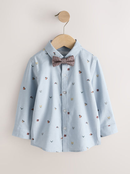 Grey Check Waistcoat Shirt and Bow Tie Set (3mths-9yrs) image 8