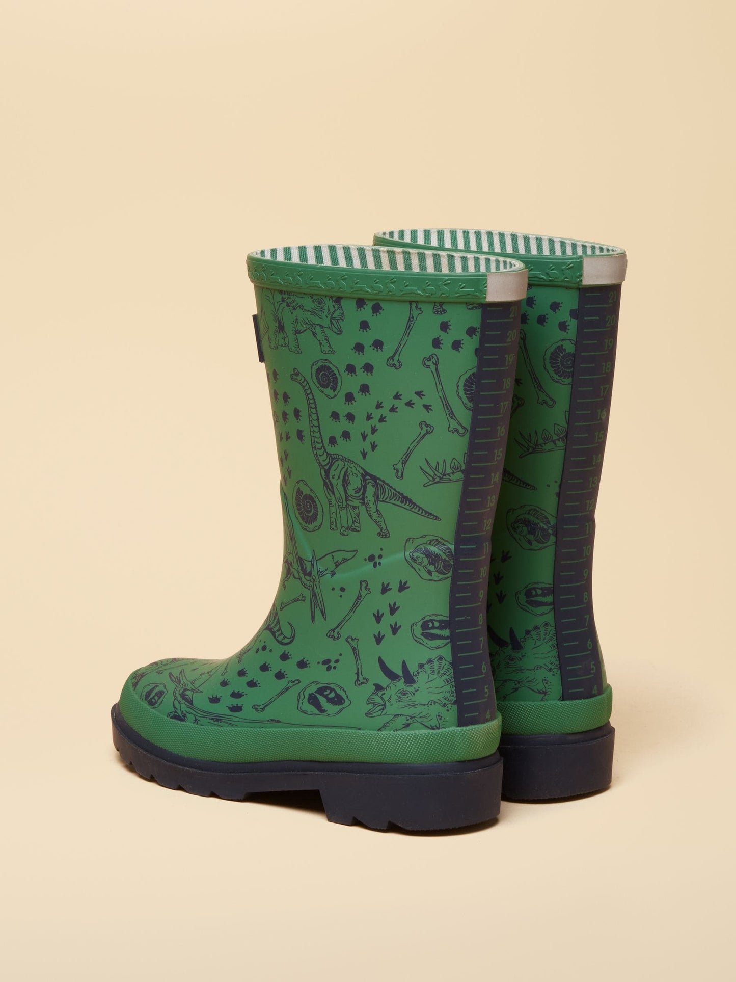 Joules Kids' Green Dino Printed Wellies image 2