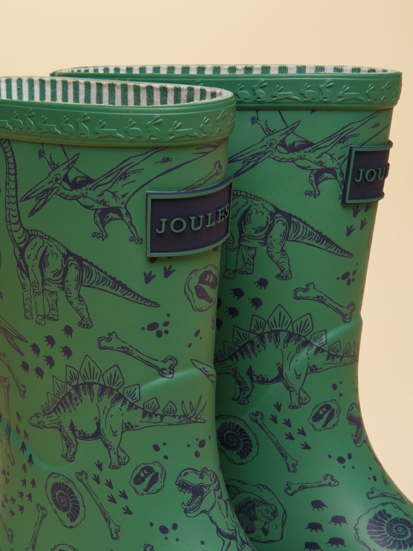 Joules Kids' Green Dino Printed Wellies image 5