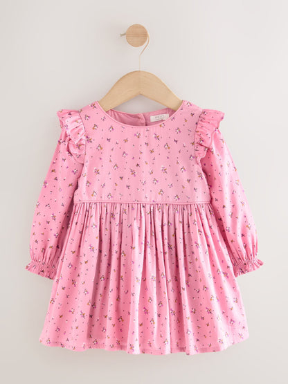 Pink Frill Long Sleeve Dress (3mths-8yrs) image 5