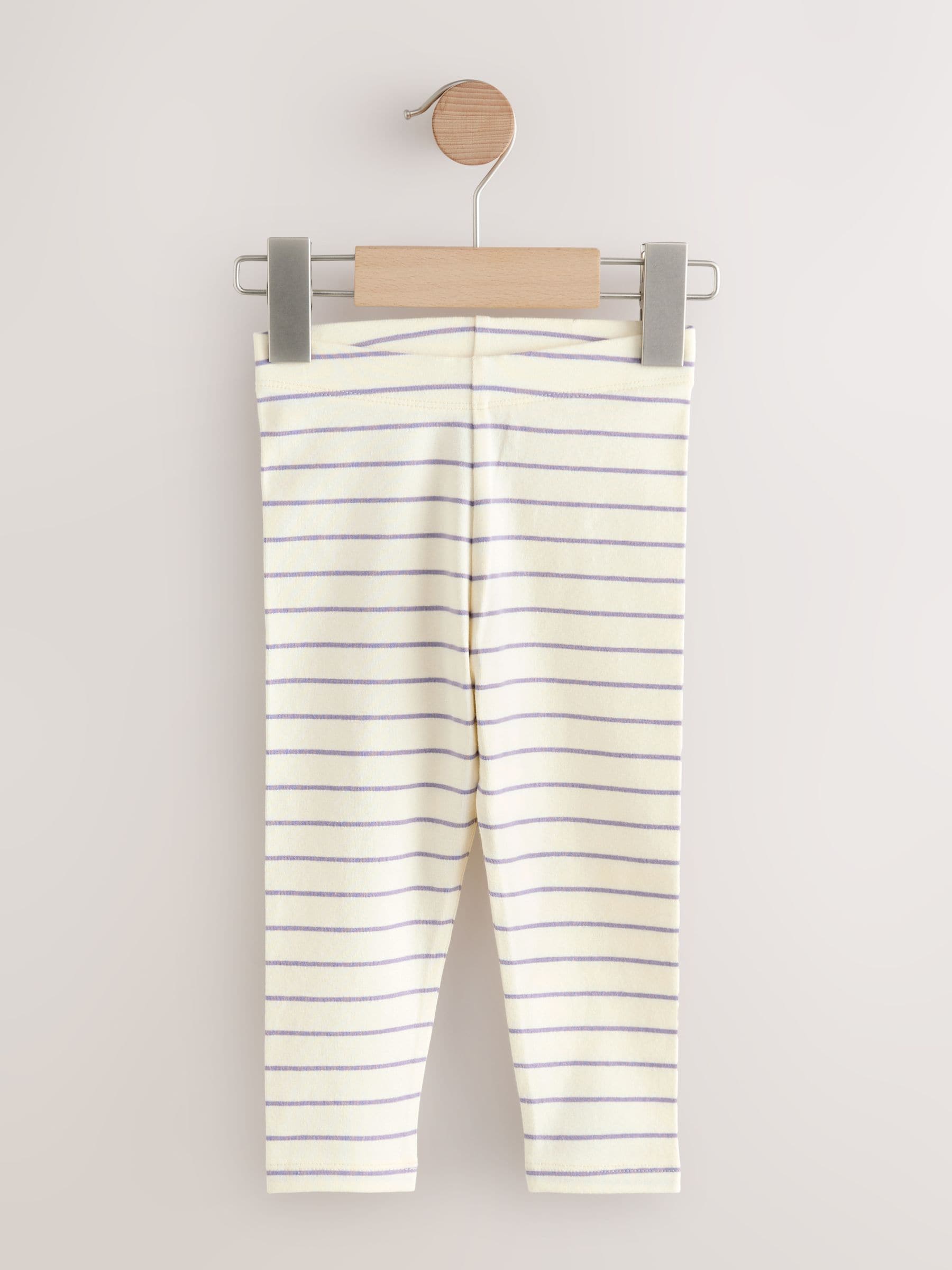 Blue Stripe Plain Leggings (3mths-7yrs) image 1