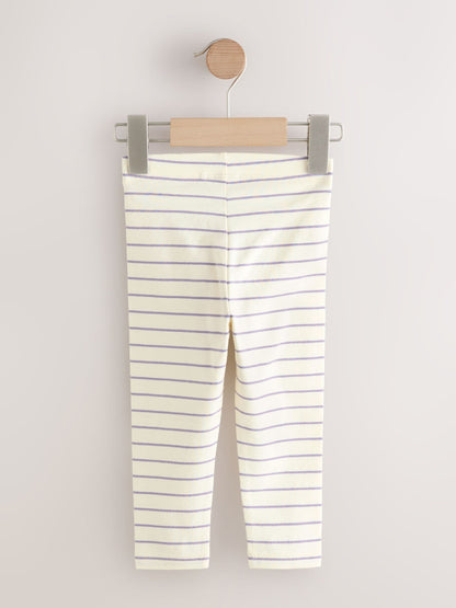 Blue Stripe Plain Leggings (3mths-7yrs) image 2