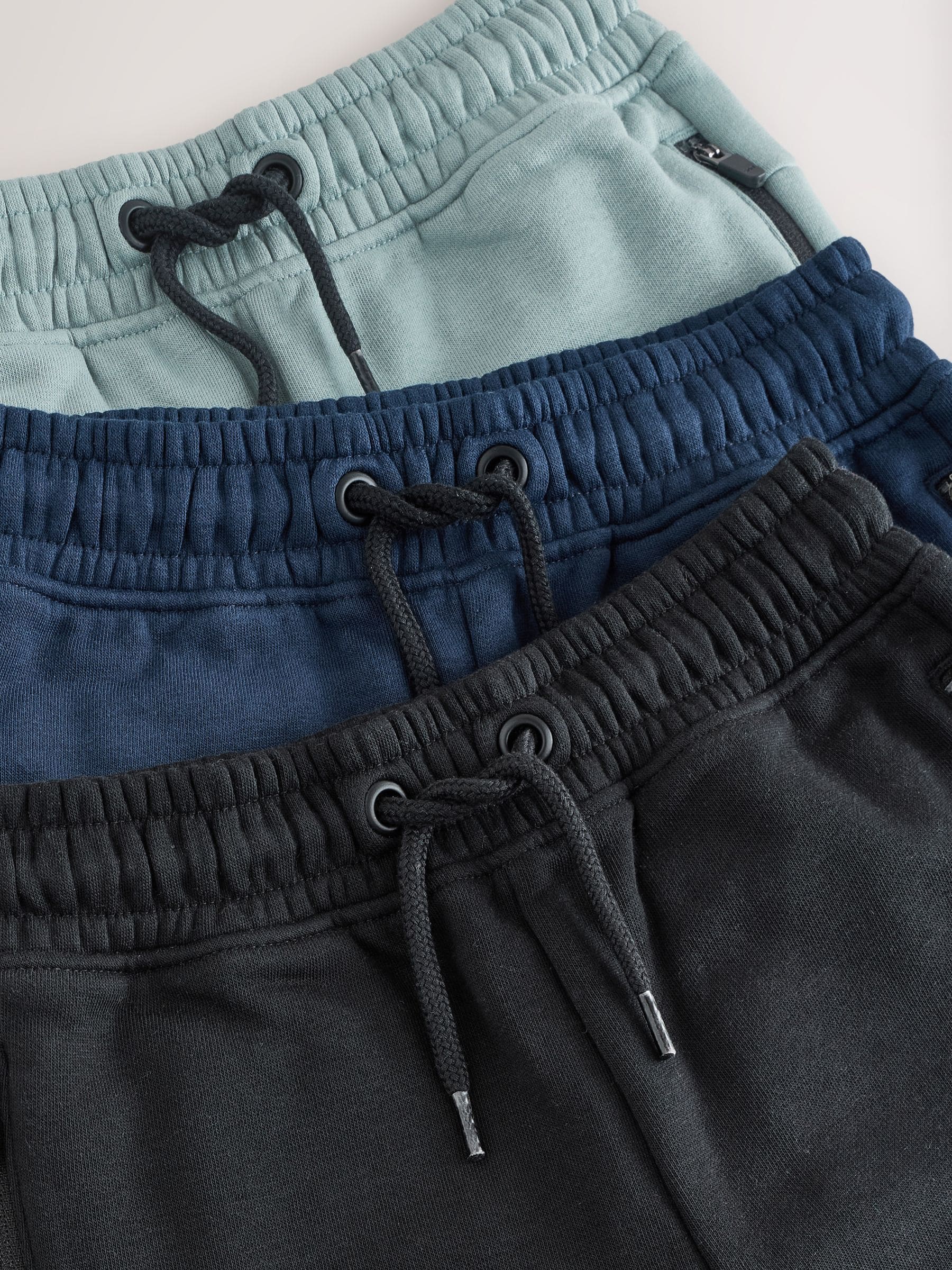 Dsiney Kidz - Multi Black/Navy/Mineral Slim Fit Zip Joggers 3 Pack (3-16yrs) image 5