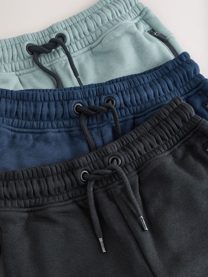 Dsiney Kidz - Multi Black/Navy/Mineral Slim Fit Zip Joggers 3 Pack (3-16yrs) image 5