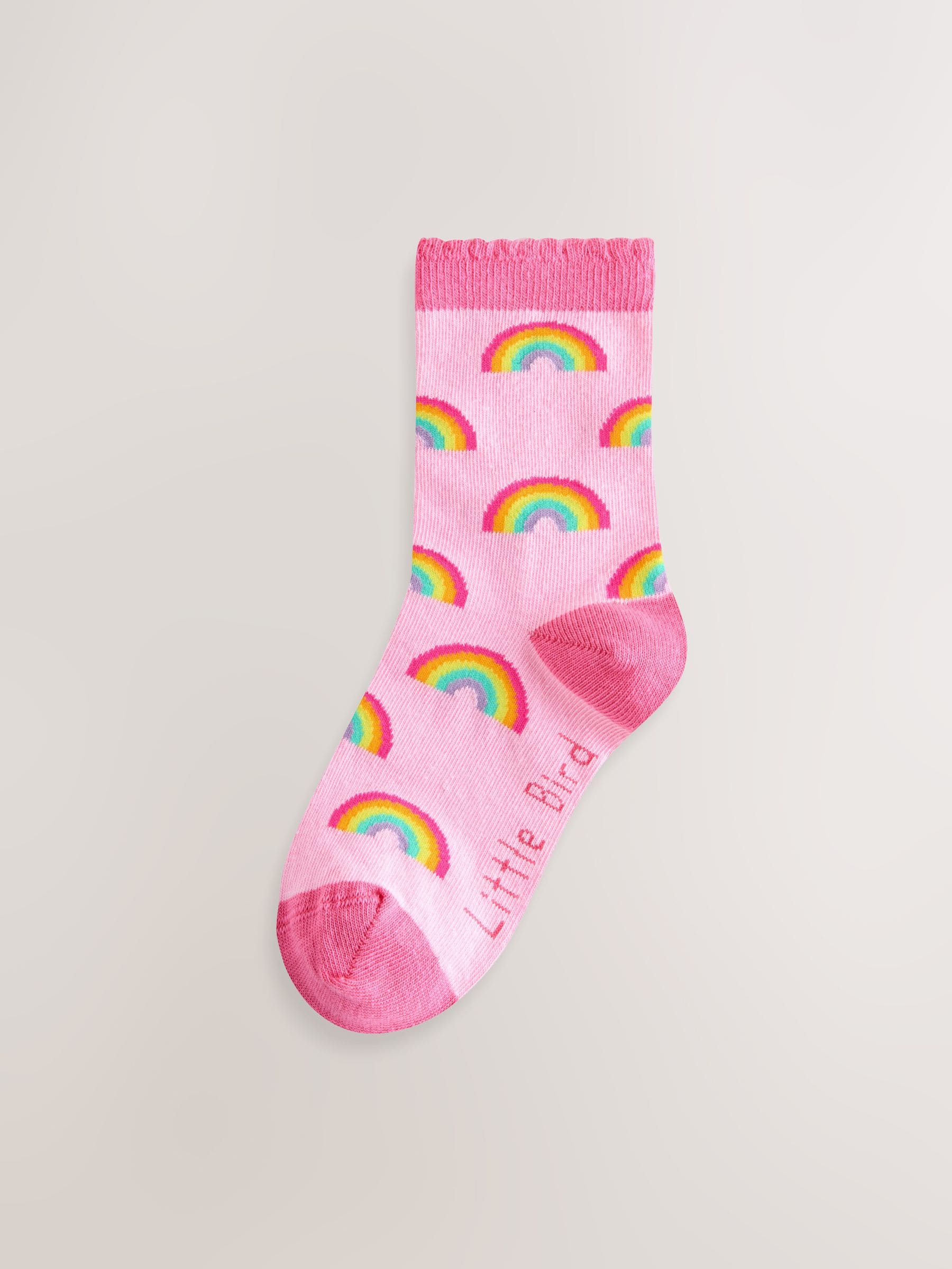 Little Bird by Jools Oliver Multi Rainbow Socks 5 Pack image 2