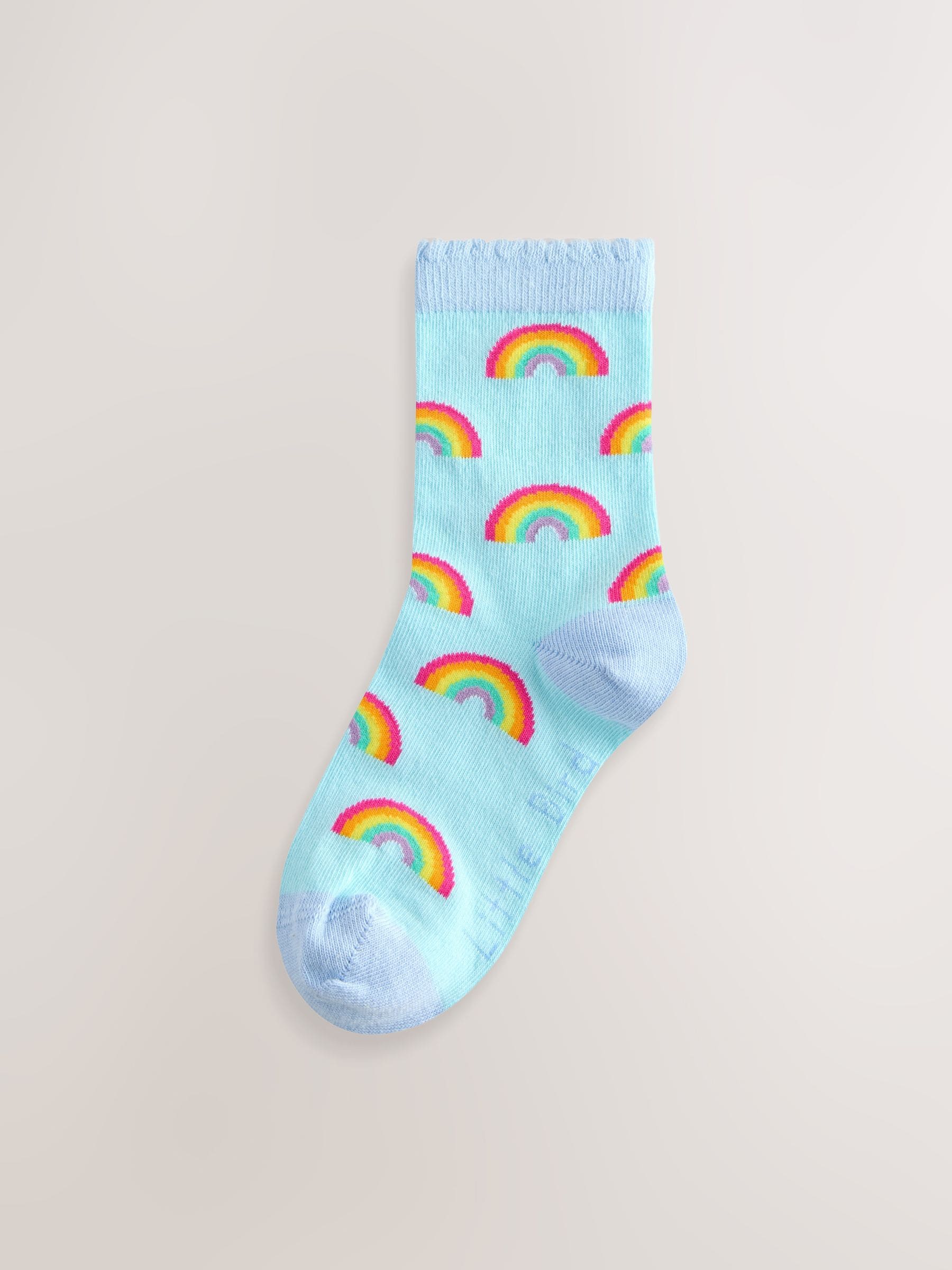 Little Bird by Jools Oliver Multi Rainbow Socks 5 Pack image 4