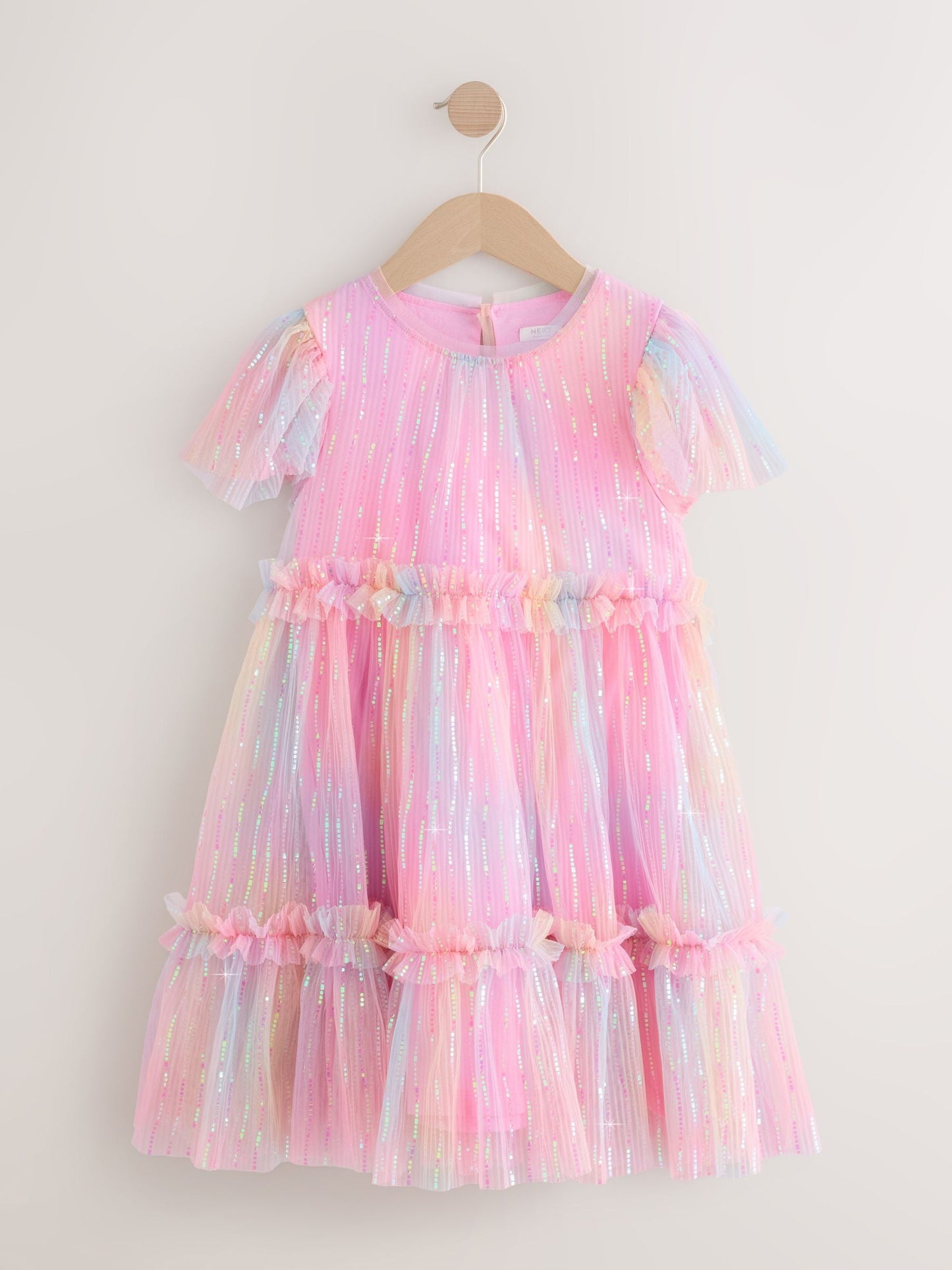Pink Sparkle Mesh Party Dress (3-16yrs)