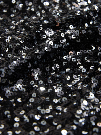 Black Angel Sleeve Sequin Party Dress (3-16yrs)