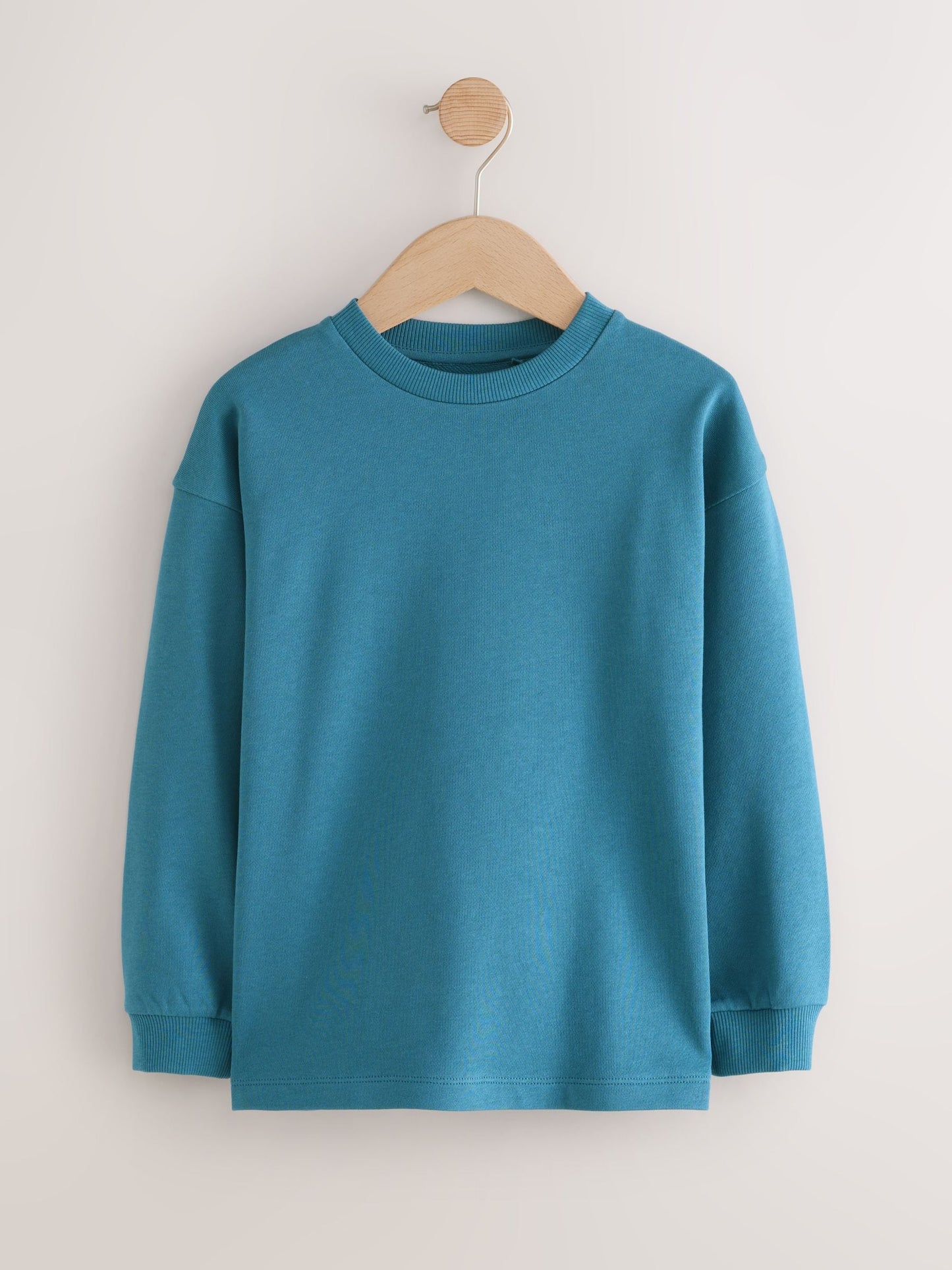Dsiney Kidz - Teal Blue Relaxed Fit Long Sleeve Heavyweight T-Shirt (3-16yrs) image 1
