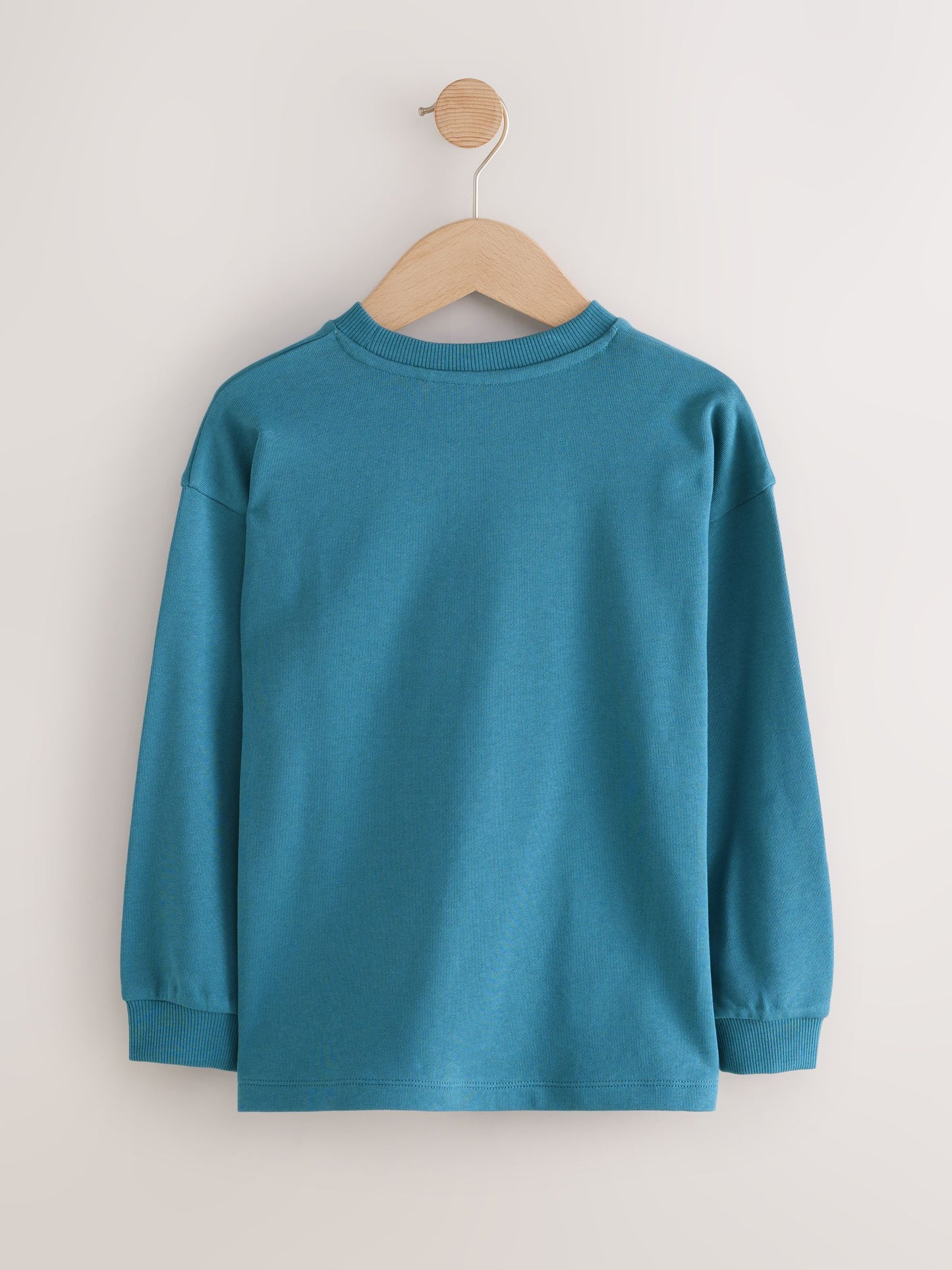 Dsiney Kidz - Teal Blue Relaxed Fit Long Sleeve Heavyweight T-Shirt (3-16yrs) image 2
