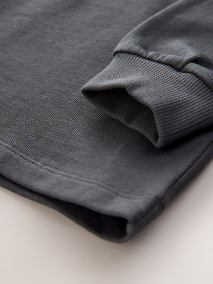 Dsiney Kidz - Charcoal Grey Relaxed Fit Long Sleeve Heavyweight T-Shirt (3-16yrs) image 4