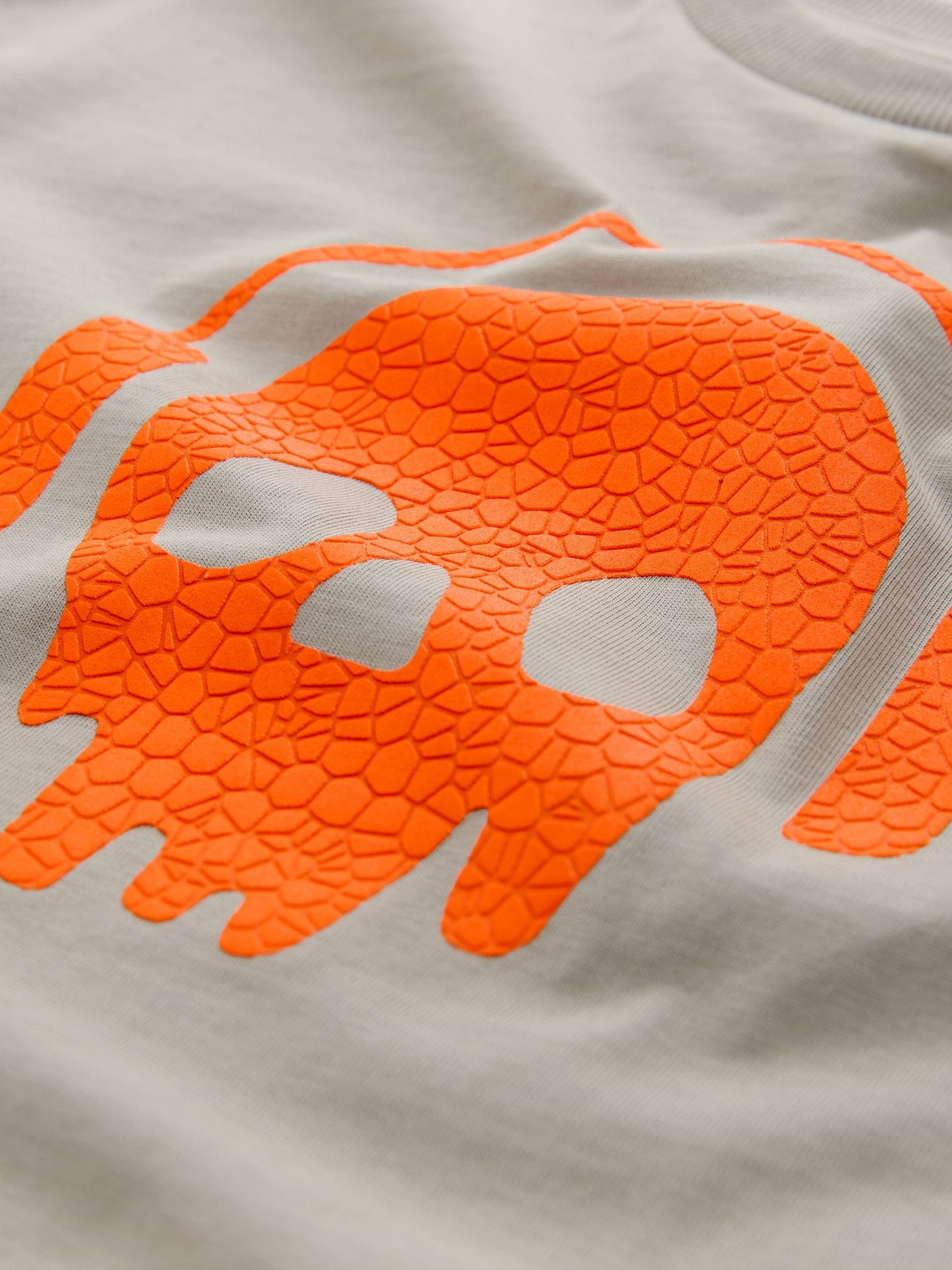 Dsiney Kidz - Stone/Orange Skull Short Sleeve Graphic T-Shirt (3-16yrs) image 6