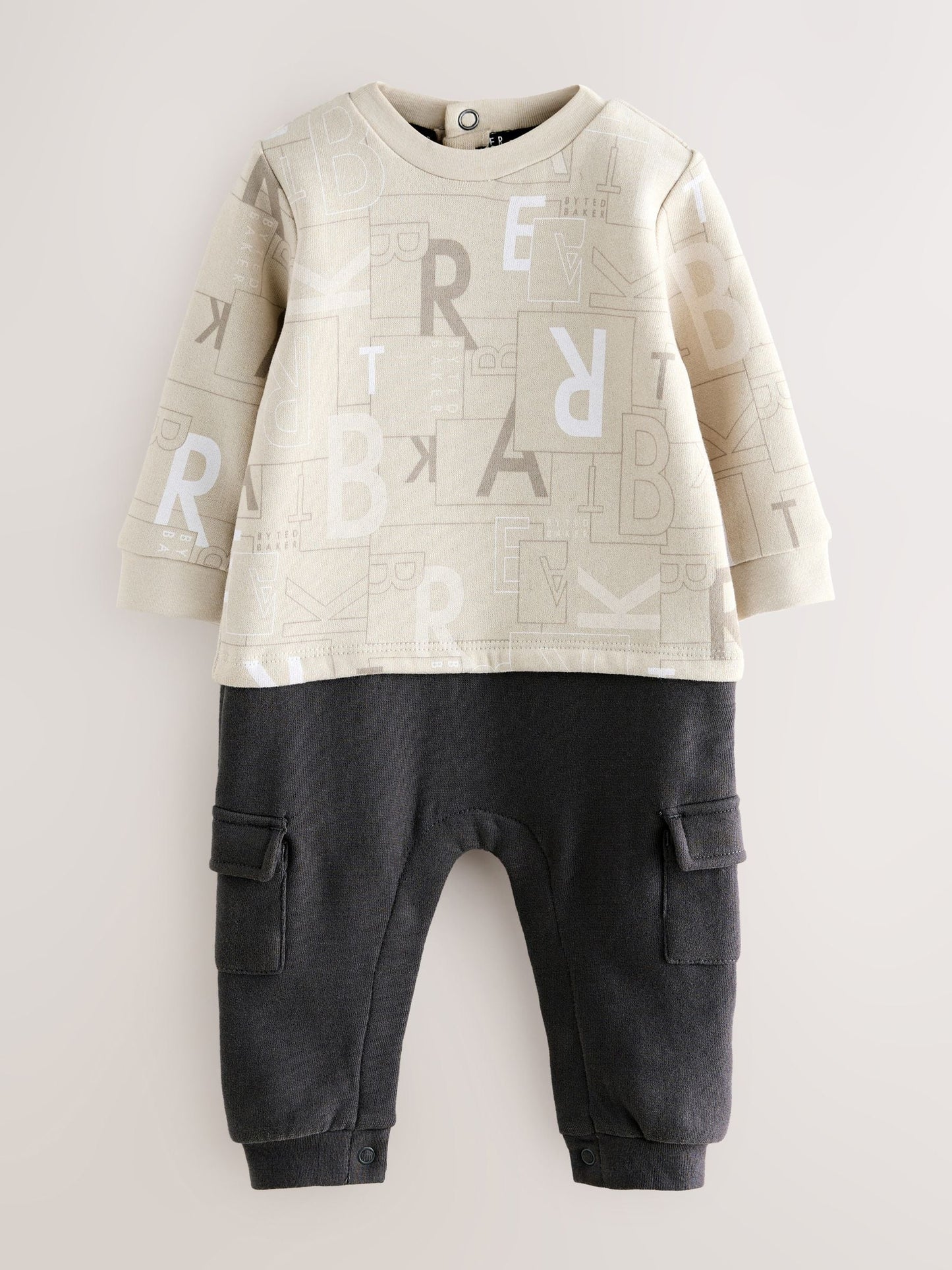 Baker by Ted Baker Letter Print Mockable Rompersuit image 1