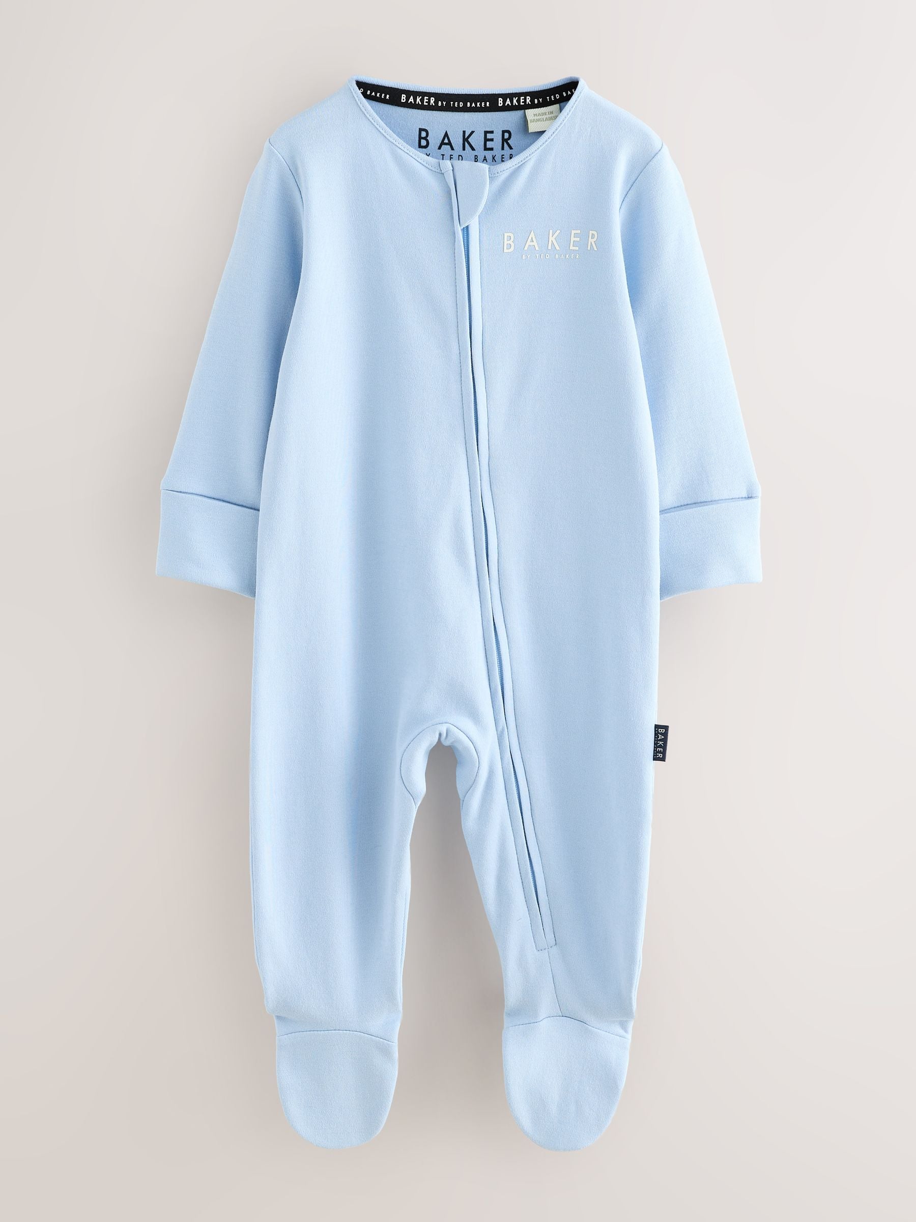 Baker by Ted Baker Blue/Green Baker by Ted Baker 3 Pack Sleepsuits image 2